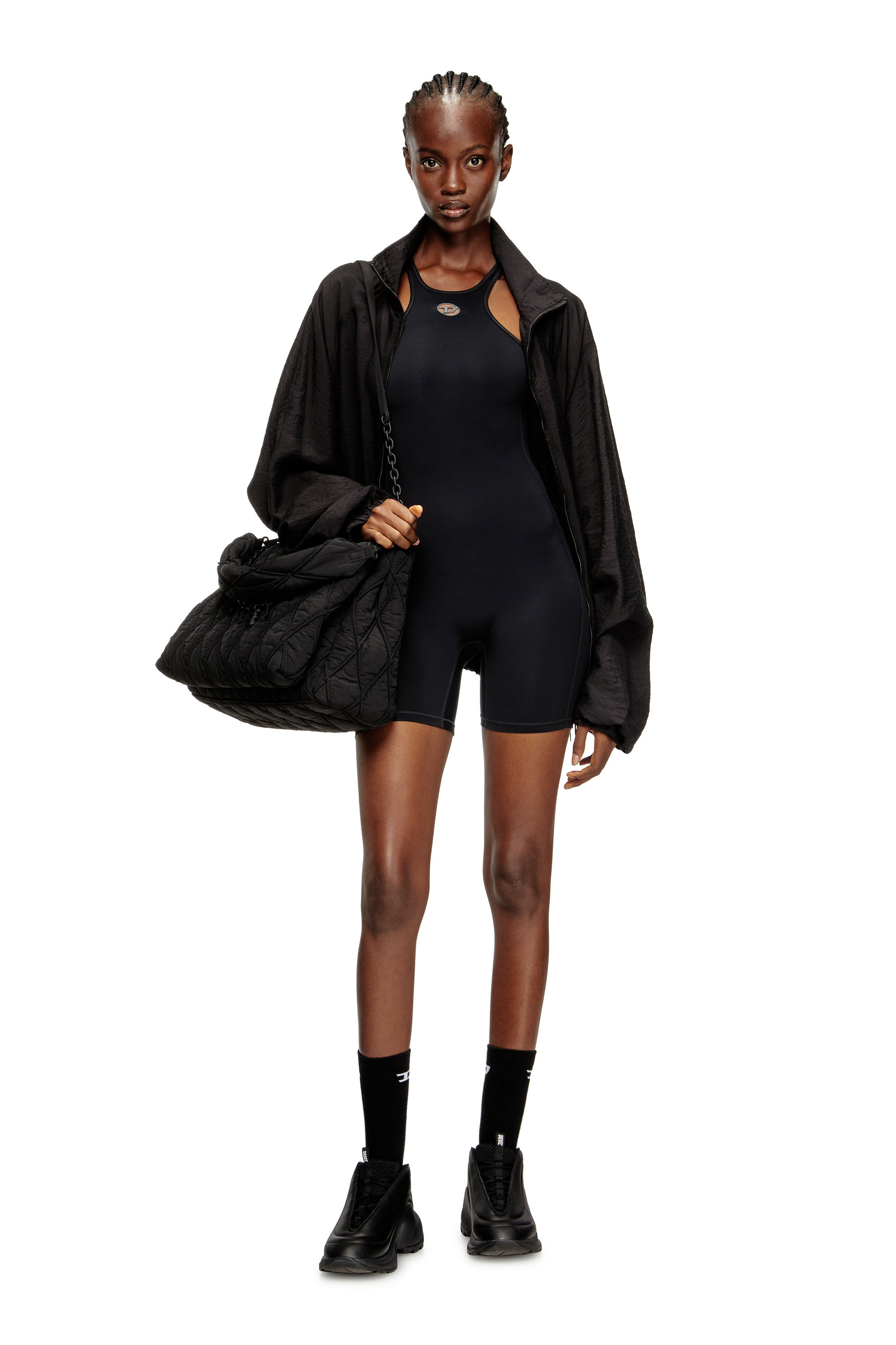 Diesel - NYDIA-UTLT, Damen Racerback-Playsuit in Schwarz - 6