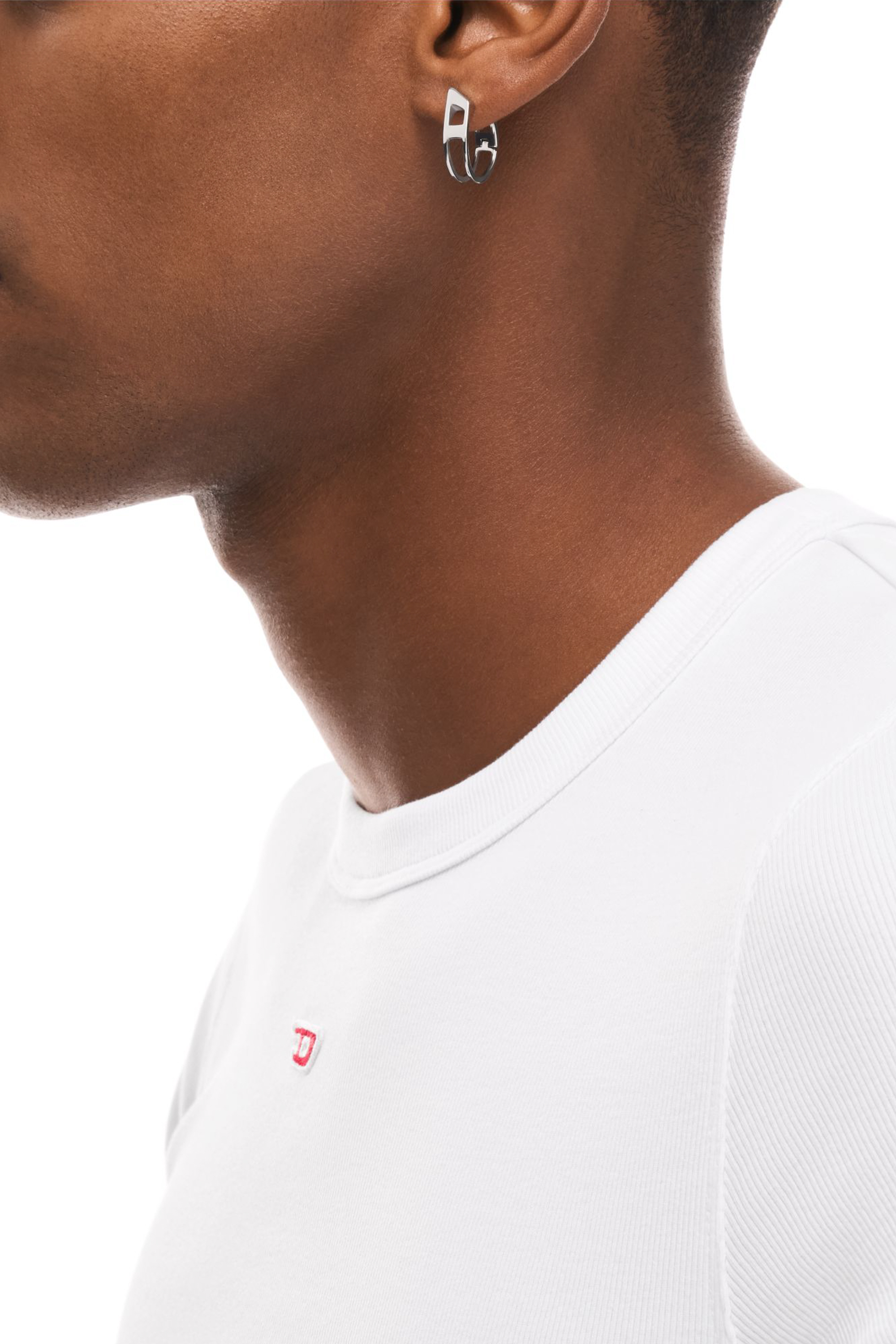 Diesel - DX167340 JEWELLERY, Unisex Edelstahl-Creolen in Silber - 4