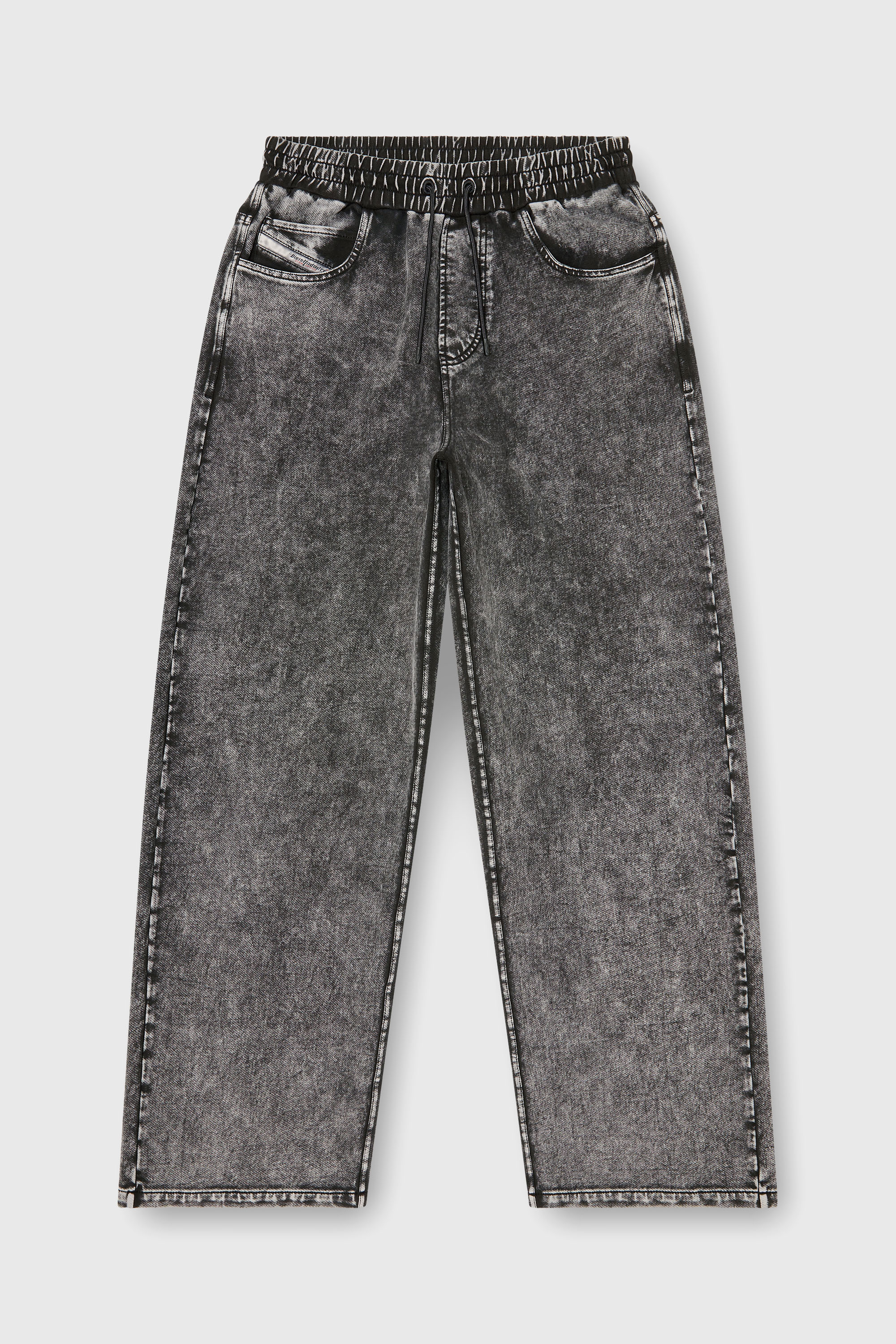 Diesel - P-STUK, Herren Sweatpants mit Denim-Effekt in Dunkelgrau - 2