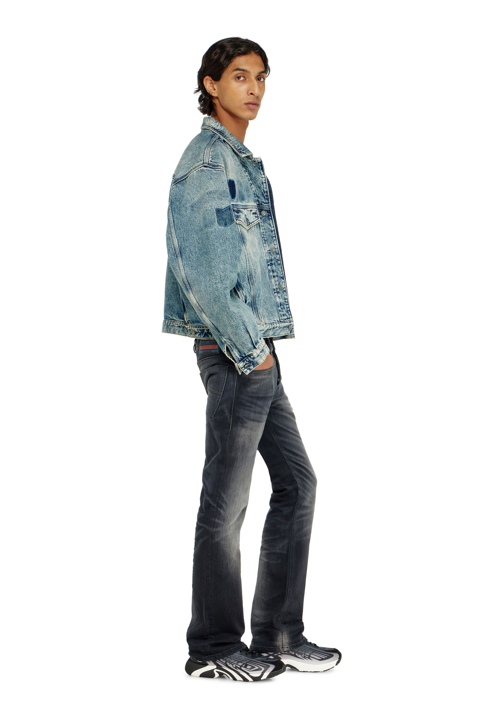 Diesel - Herren Bootcut Jeans 2007 Zatiny 09P38, Schwarz/Dunkelgrau - 2