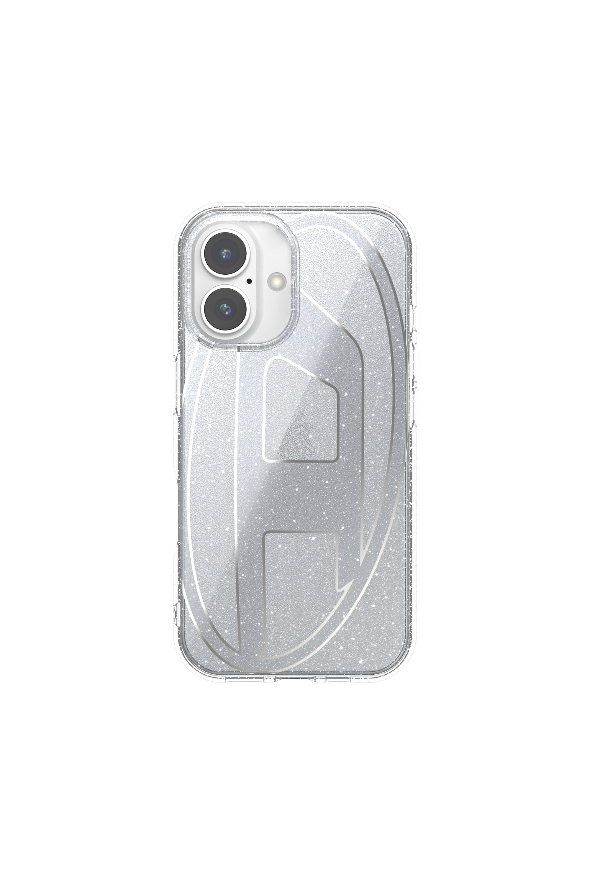 Diesel - 60151 AOP CASE, Unisex Oval D Glitter Case for iP 16 in Silber - 3