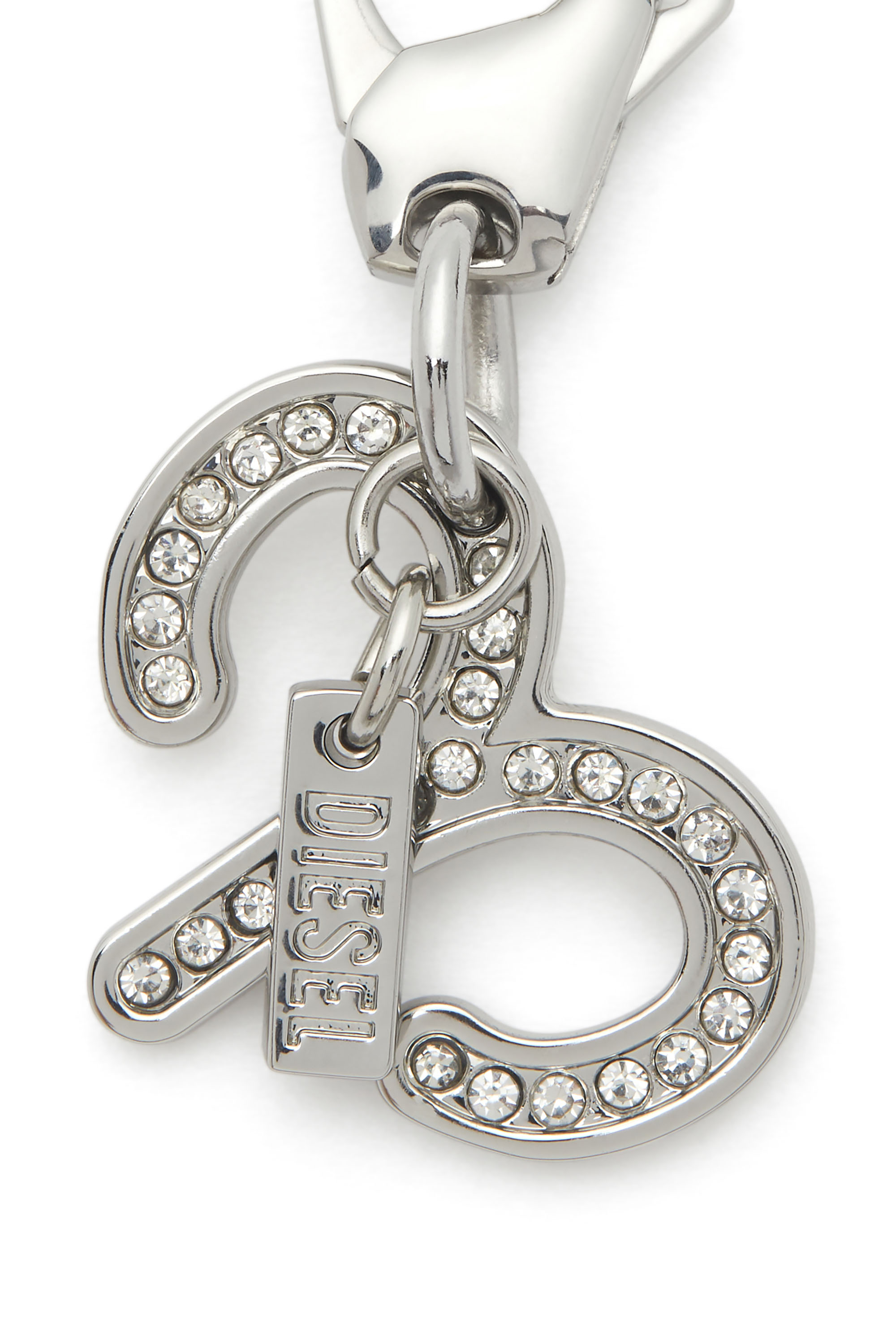 Diesel - CHARM ARIES, Unisex Metall-Anhänger „Aries“ mit Strasssteinen in Silber - 2