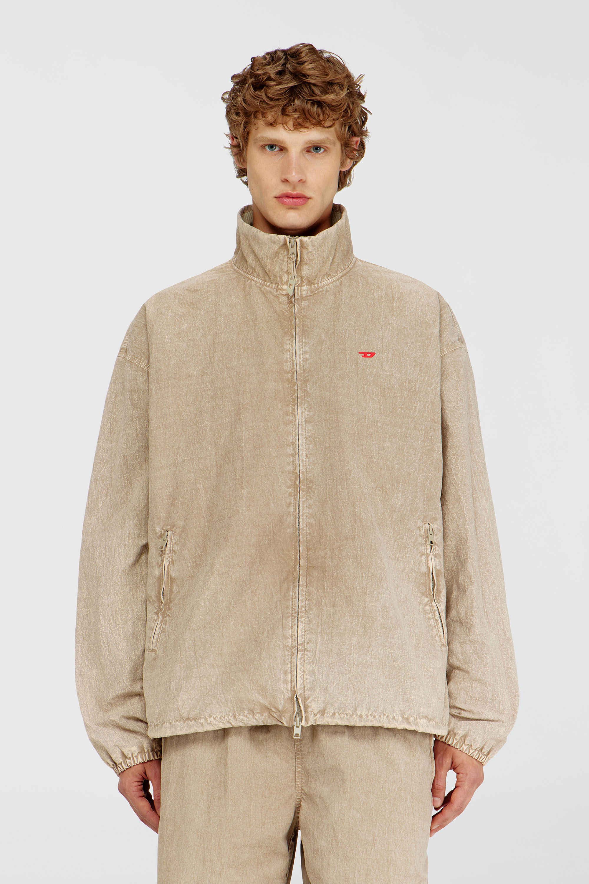 Diesel - J-CORSE-PLBH, Herren Jacke aus taslan mit spezieller Beschichtung in Beige - 3