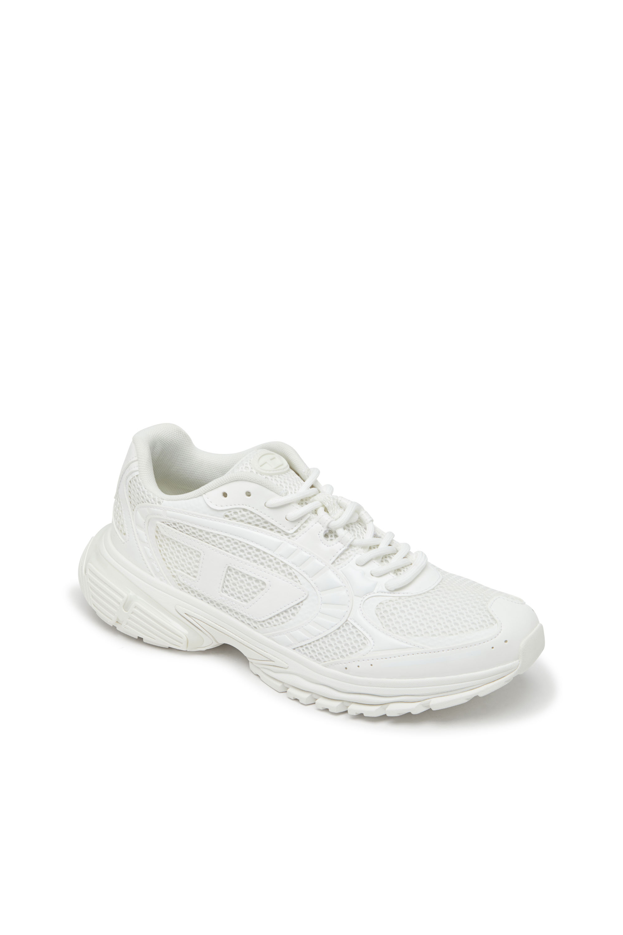 Diesel - S-PRO-V-DENSE LOW W, Woman's Monochrome mesh sneakers with Oval D logo in White - 6