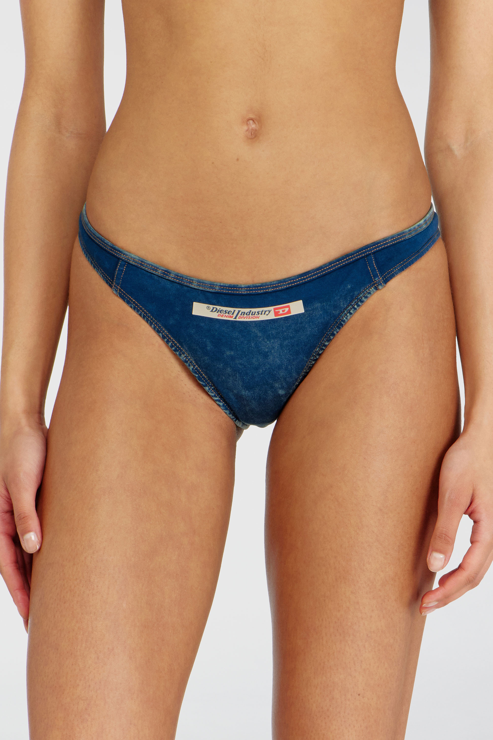Diesel - AILEEN-DNM, Damen Brazilian-Slips aus Baumwolle mit Denim-Effekt in Blau - 3