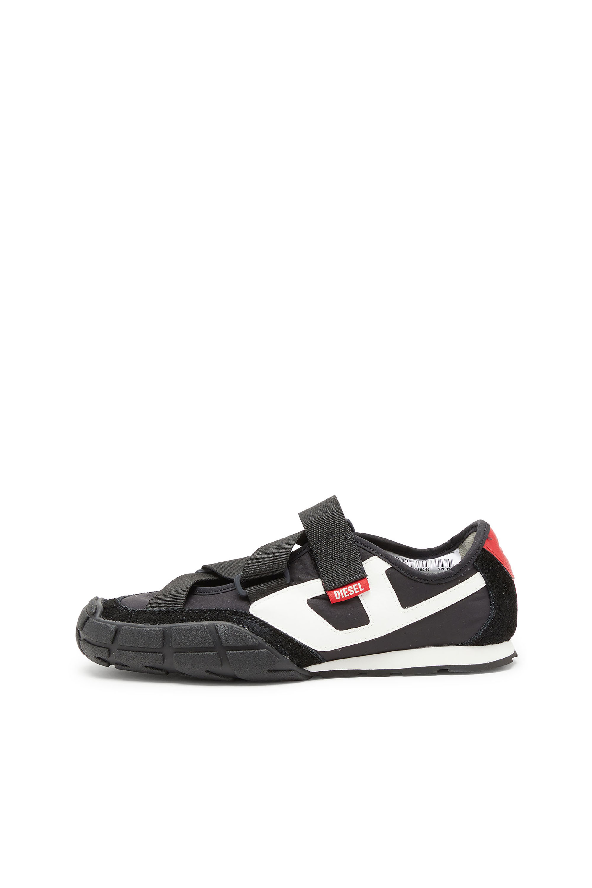 Diesel - S-PAGODHA SLIP-ON W, Damen S-Pagodha-Schnürsenkel-Freie Sneakers aus Ripstop mit Riemen in Schwarz/Weiß - 8