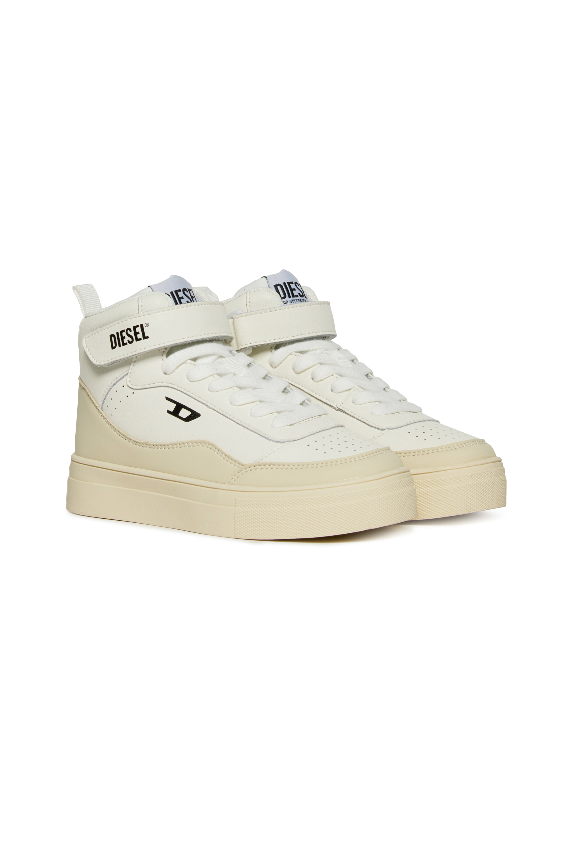 Diesel - S-TRACKER D, Unisex S-Tracker D - Sneakers aus Leder mit Schnürsenkeln und Klettverschluss. in Weiß - 2