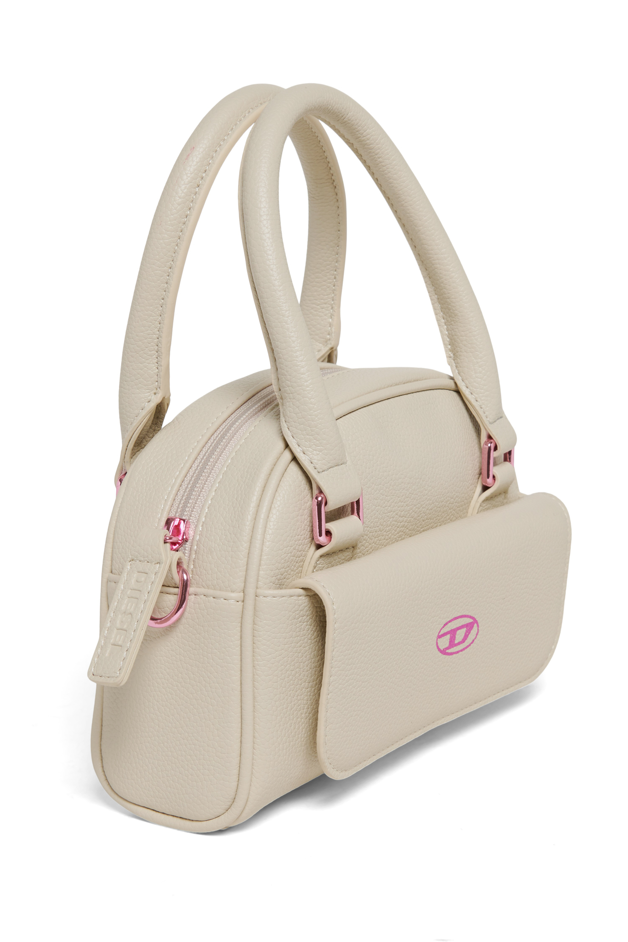 Diesel - WREDY, Damen WREDY - Tasche aus genarbtem beschichtetem Gewebe in Wei&szlig; - 3