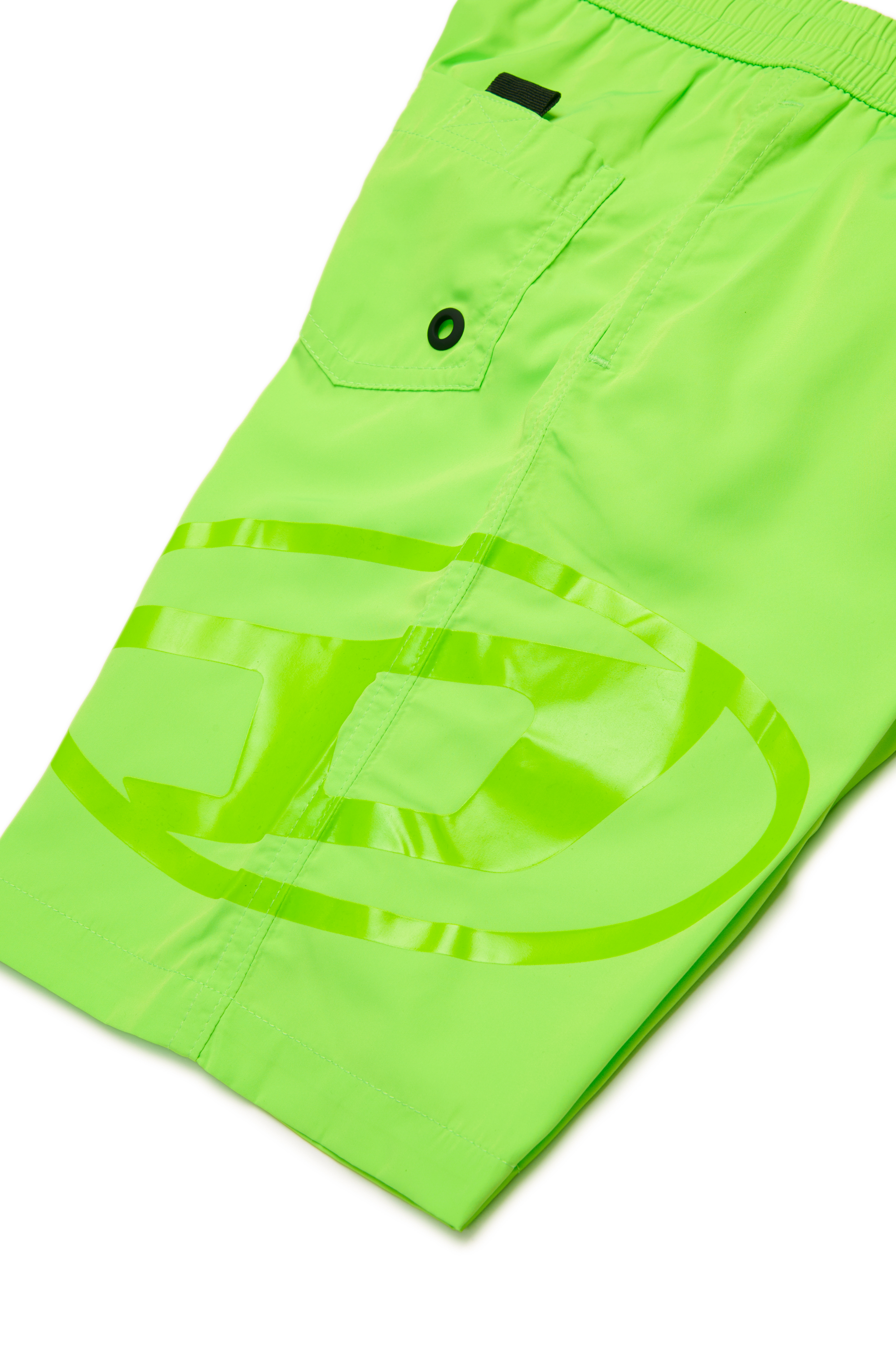 Diesel - MIPRUL, Herren Badeshorts mit farbgleichem Oval D-Logo in Neongrün - 4