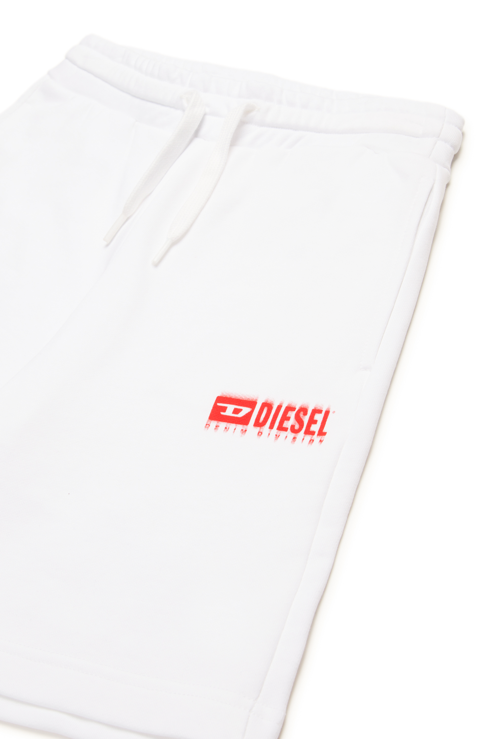 Diesel - PBASESHORT, Man's Sweat shorts with dégradé logo in White - 3