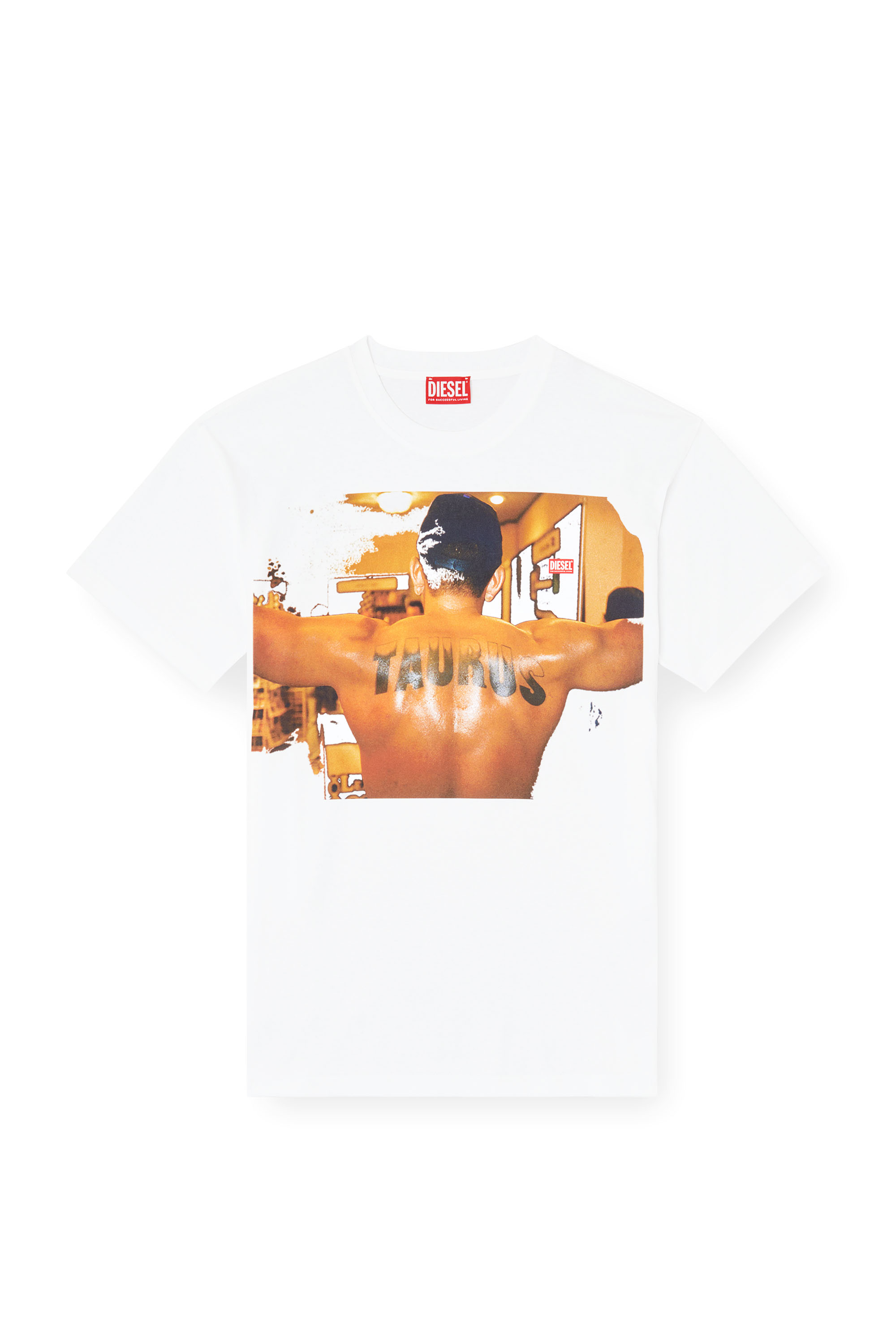 Diesel - PR-T-NORM-TOM25-1, Unisex T-Shirt mit Grafik-Print in Weiß - 3