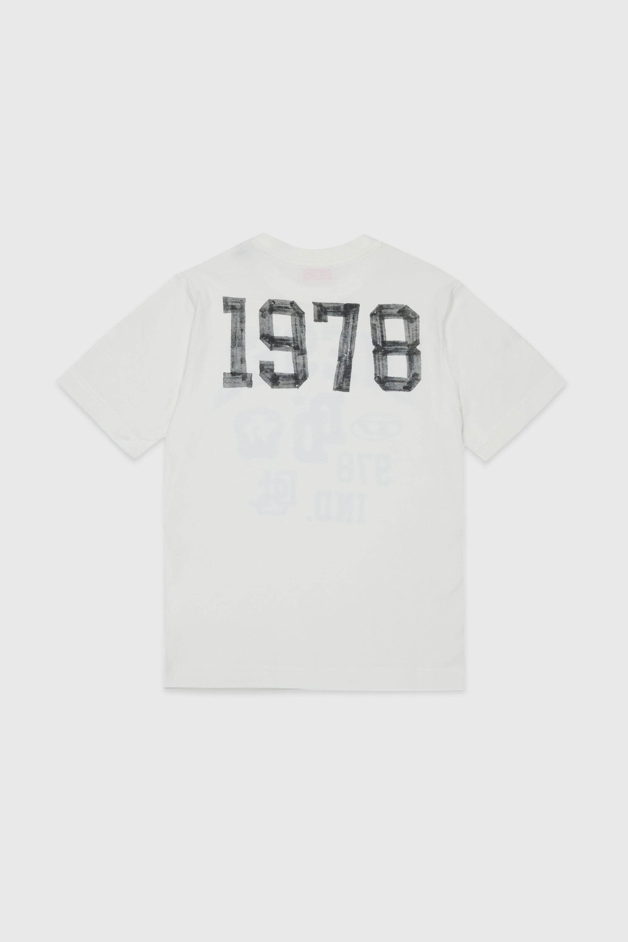 Diesel - TBAND OVER, Herren Baumwoll-T-Shirt mit varsity-Grafik in Wei&szlig; - 2