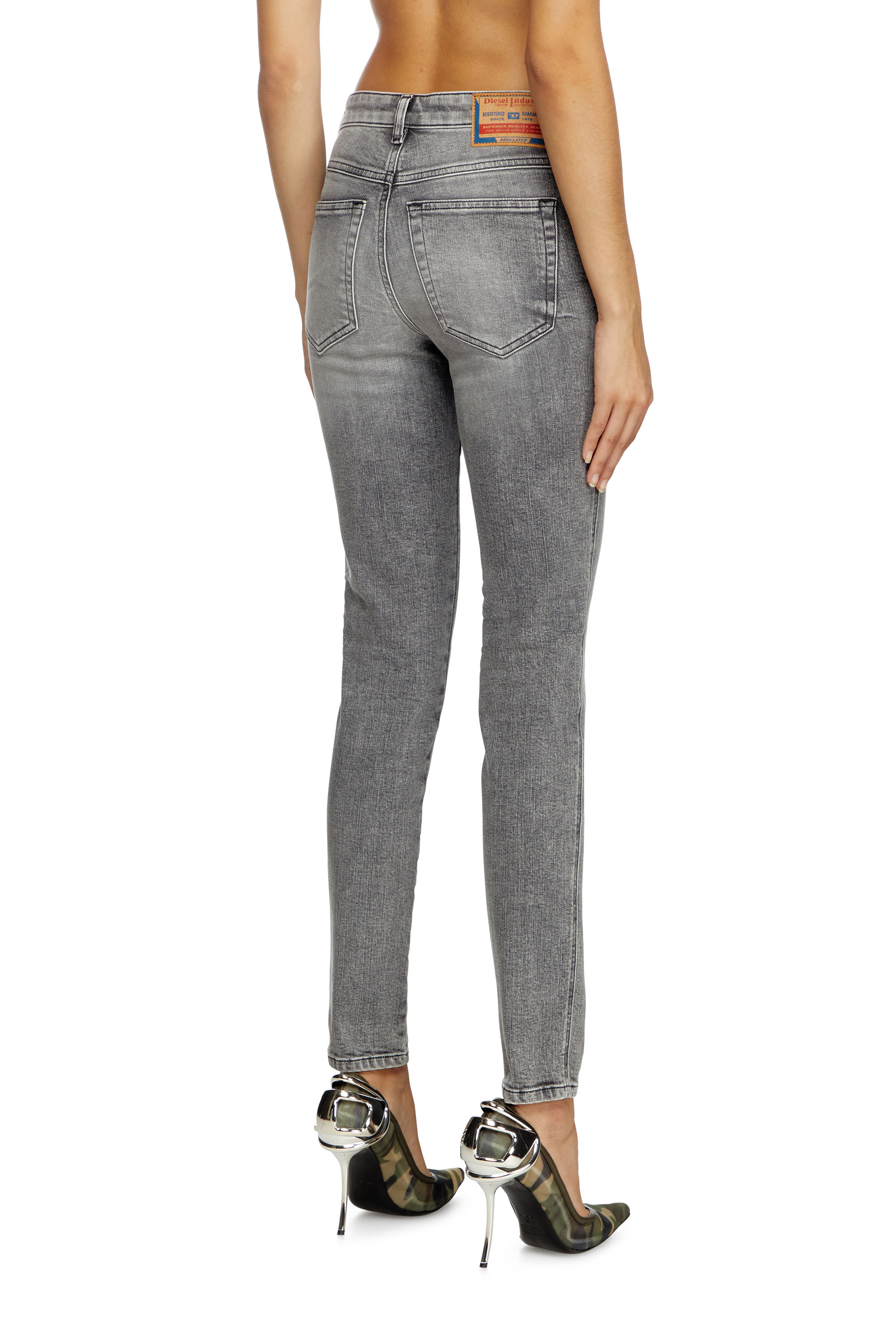 Diesel - Damen Skinny Jeans 2015 Babhila 09L41, Hellgrau - 4