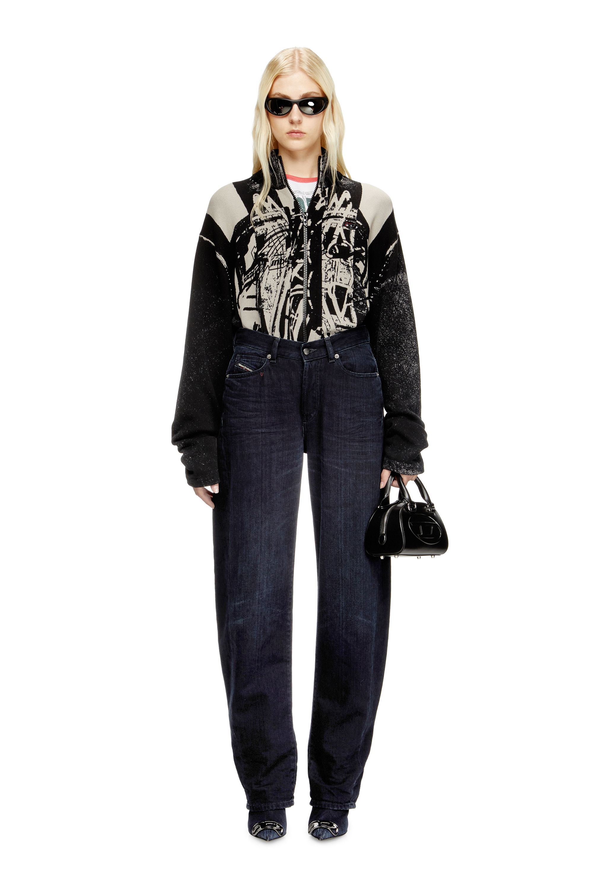 Diesel - Damen Relaxed Jeans 1974 D-Ellz 09L54, Dunkelblau - 2