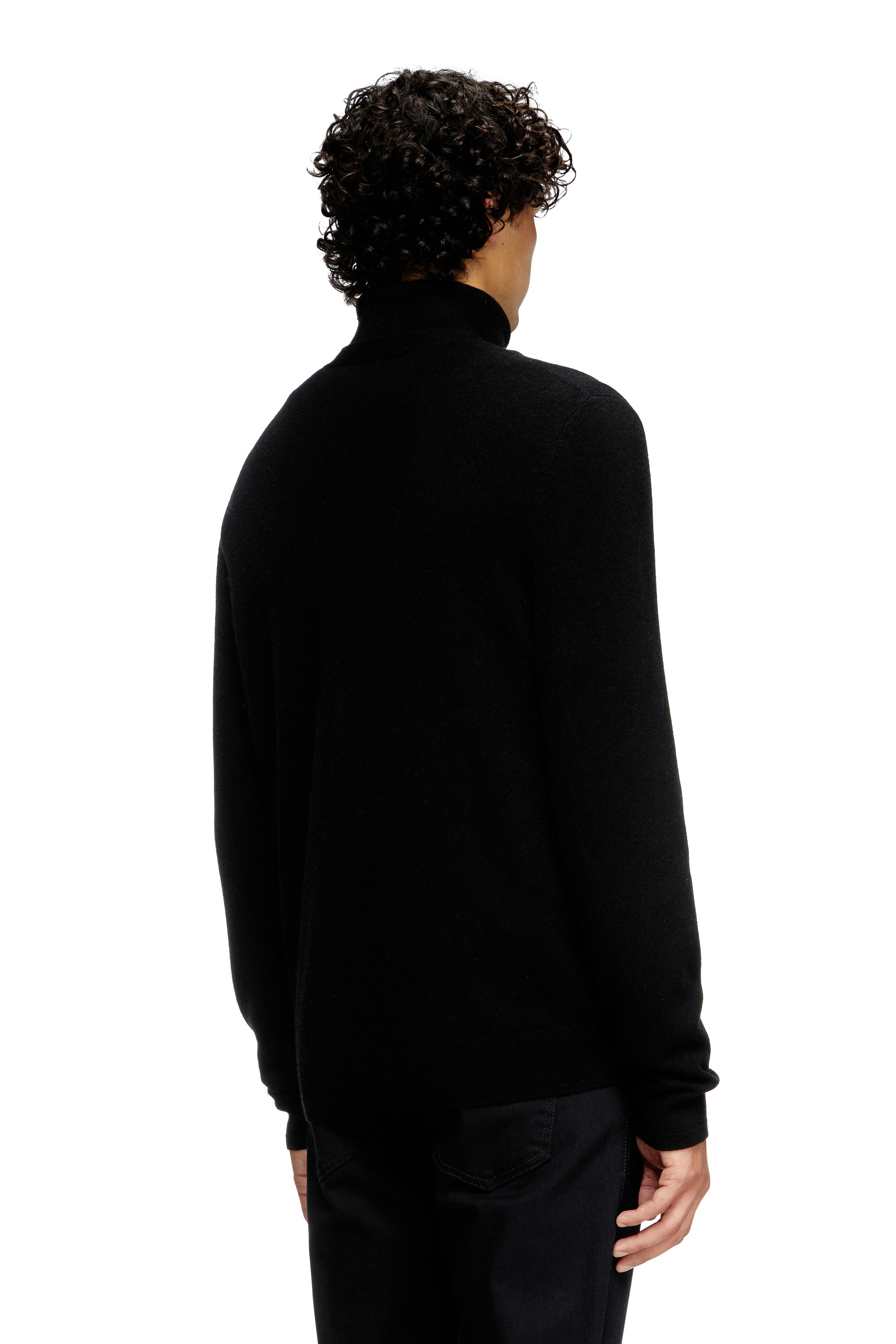 Diesel - K-ZANNIS, Herren Cardigan aus Wolle und Kaschmir in Schwarz - 4