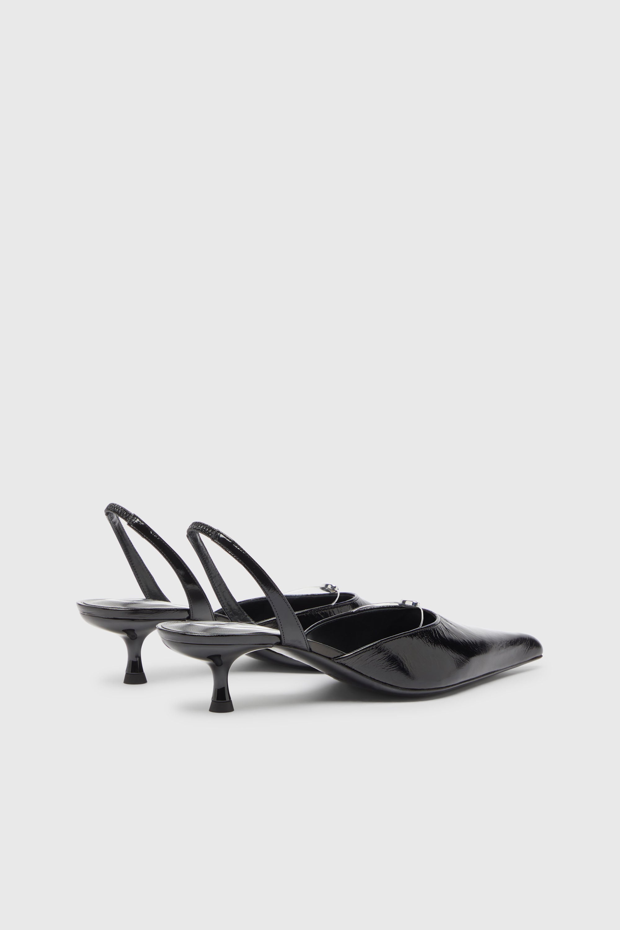 Diesel - D-JEWELS 40 D'OR, Damen D-Jewels - Lederslingbacks mit Oval D Schmuck in Schwarz - 3