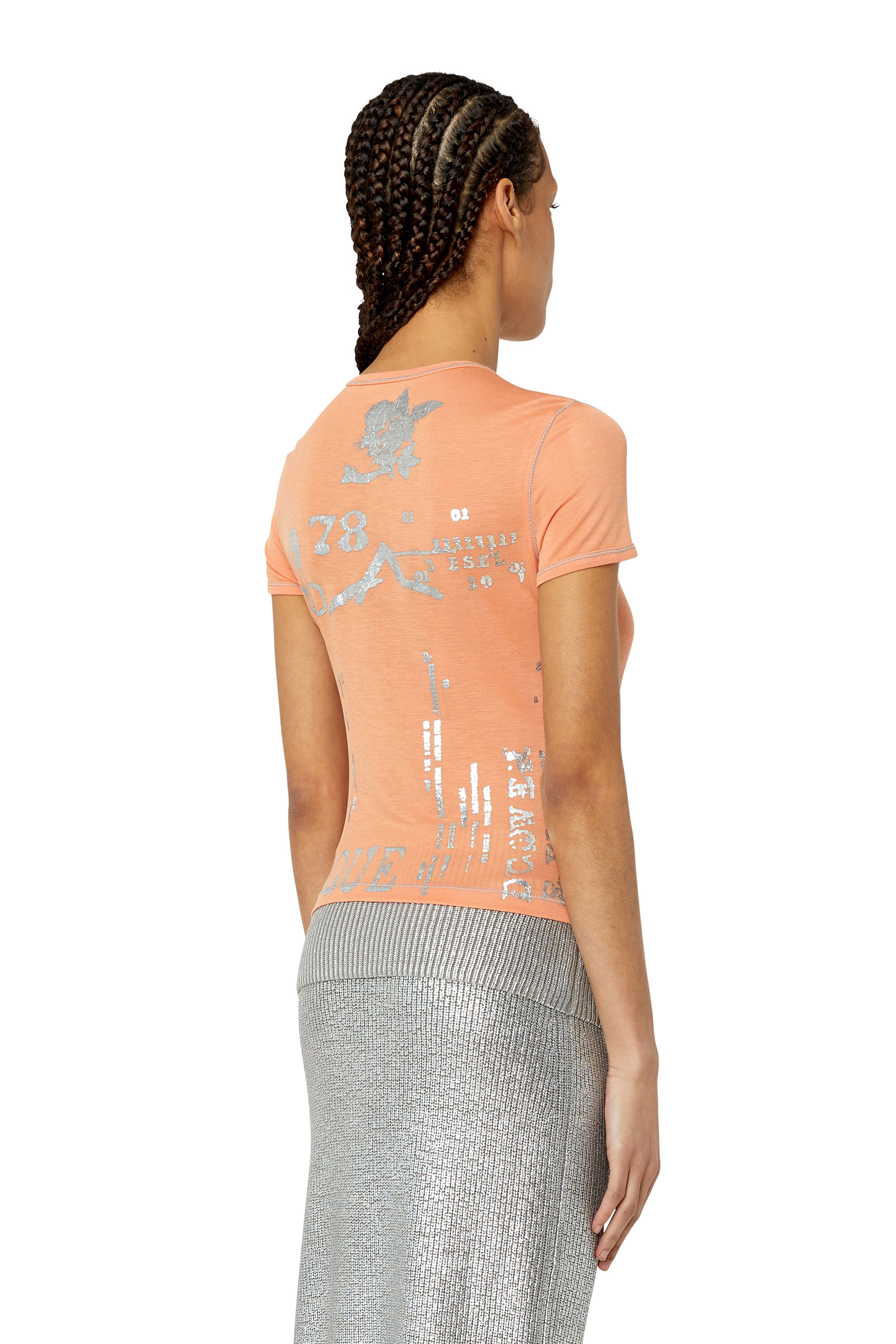 Diesel - T-UNCUTIE-LONG-G4, Rosa - Image 2