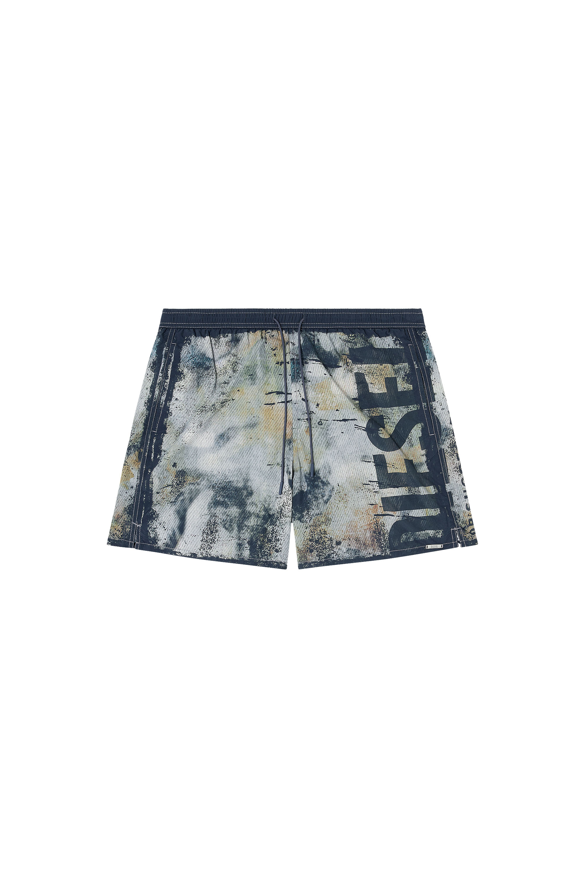 Diesel - SOCCER-41-UTLT, Herren Badeshorts mit Distressed-Print und Maxi-Logo in Bunt - 3