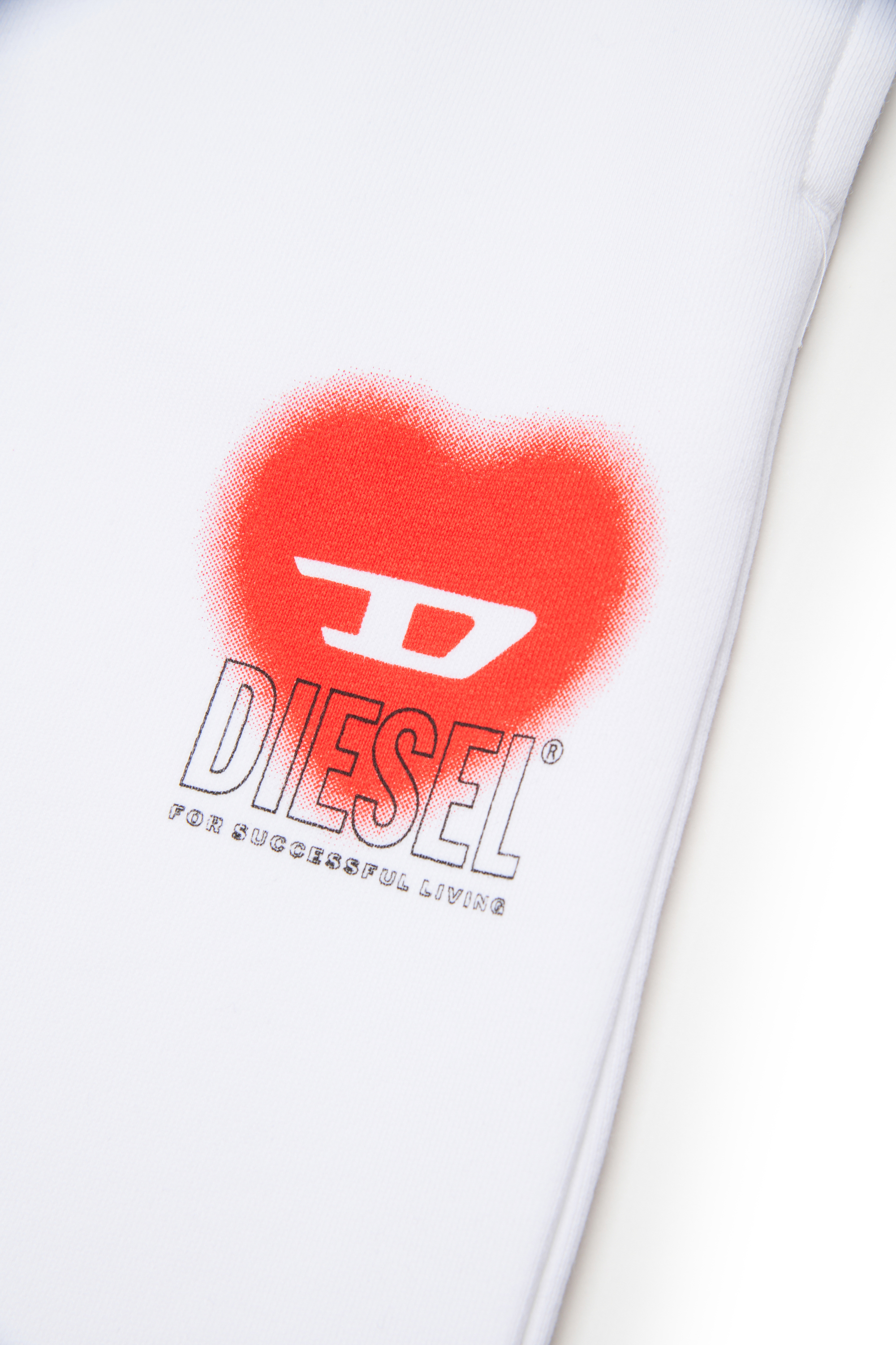 Diesel - PCUORE, Damen Sweathose mit Herz-D-Grafik in Weiß - 4