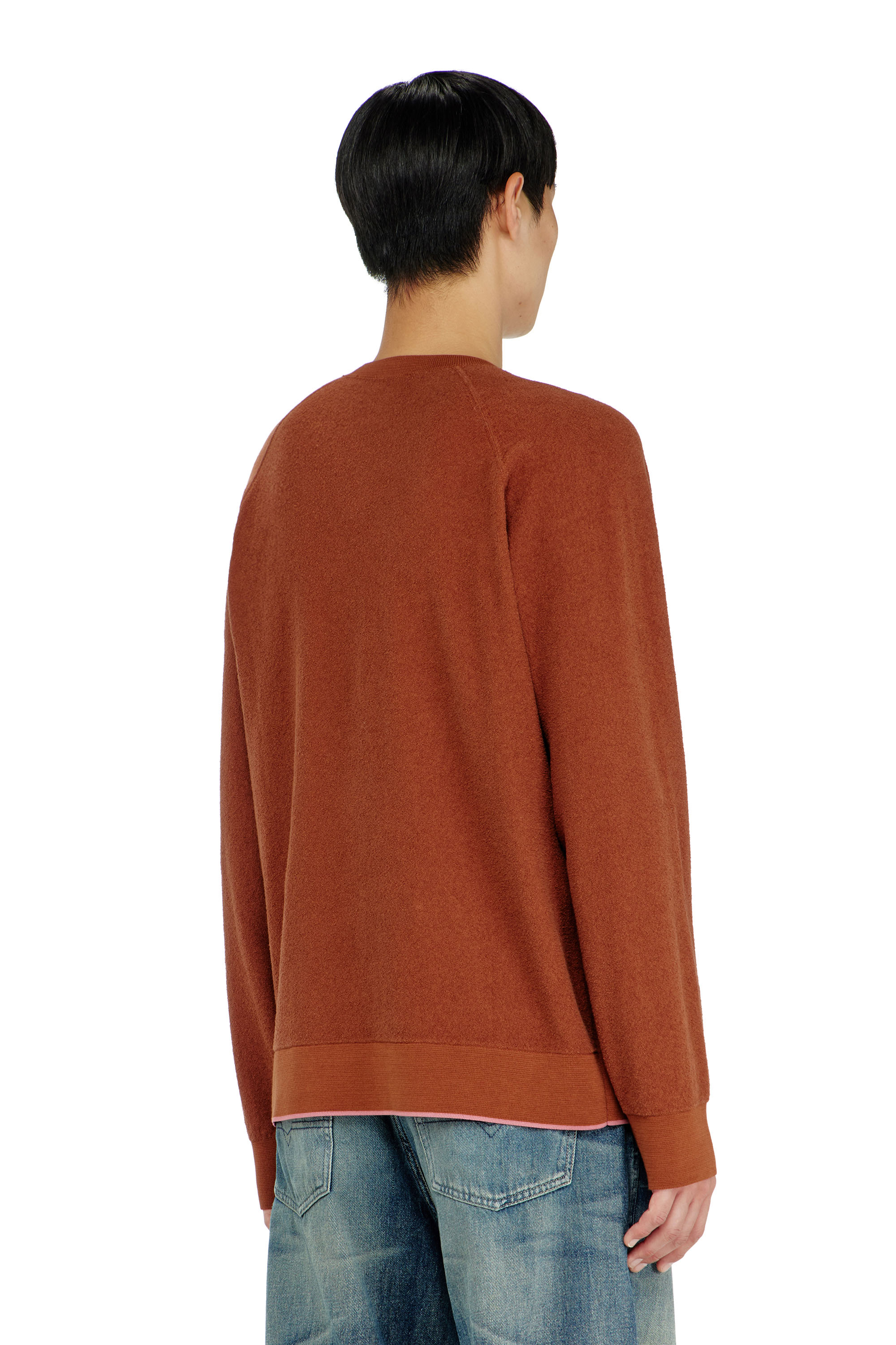 Diesel - K-RALFS, Herren Boucl&eacute;-Pullover mit Phoenix-Stickerei in null - 4