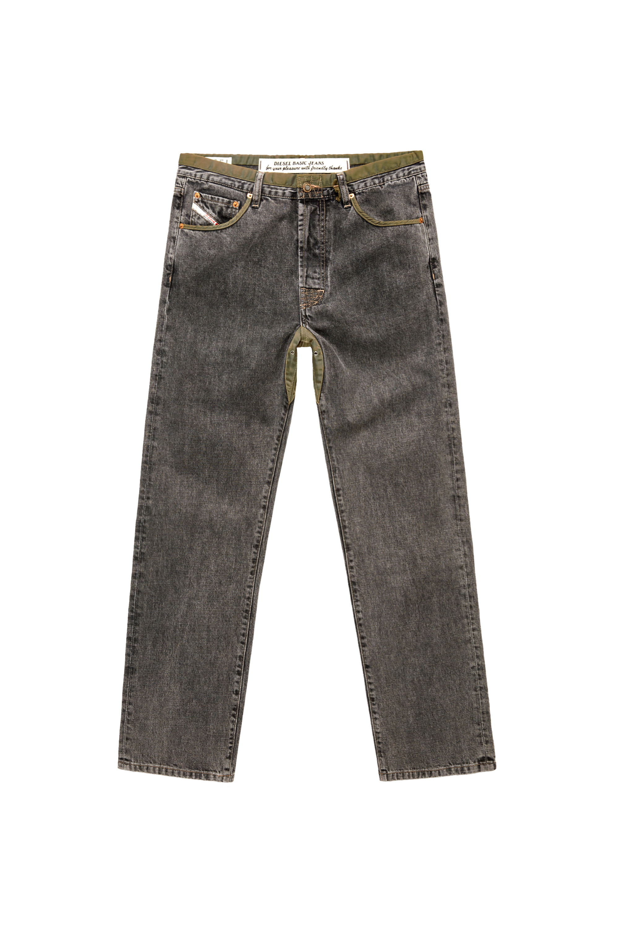Diesel - DxD-P3 0CBBH Straight Jeans, Schwarz/Dunkelgrau - Image 5