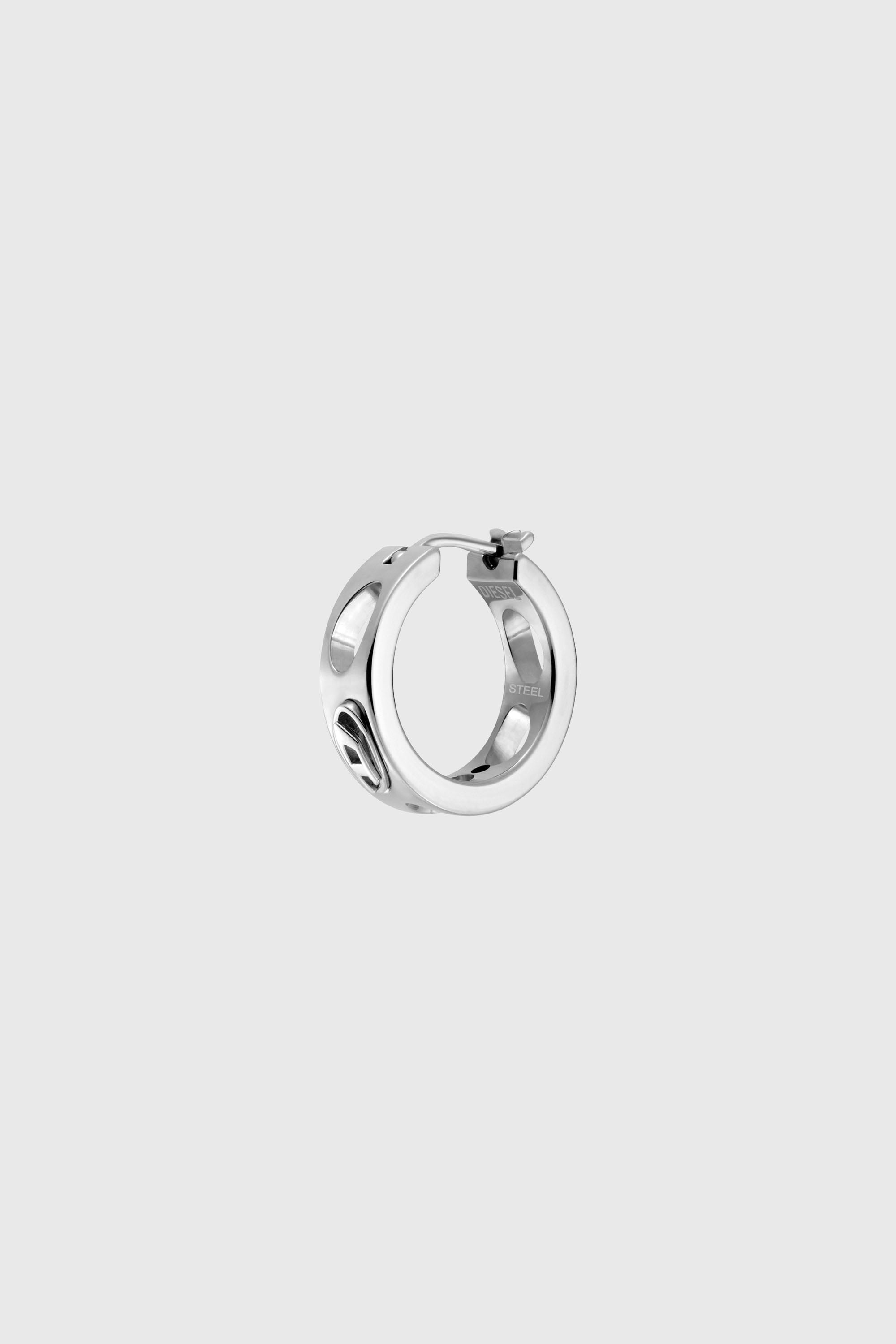 Diesel - DX166440 JEWELLERY, Unisex Edelstahl-Creolen in Silber - 1