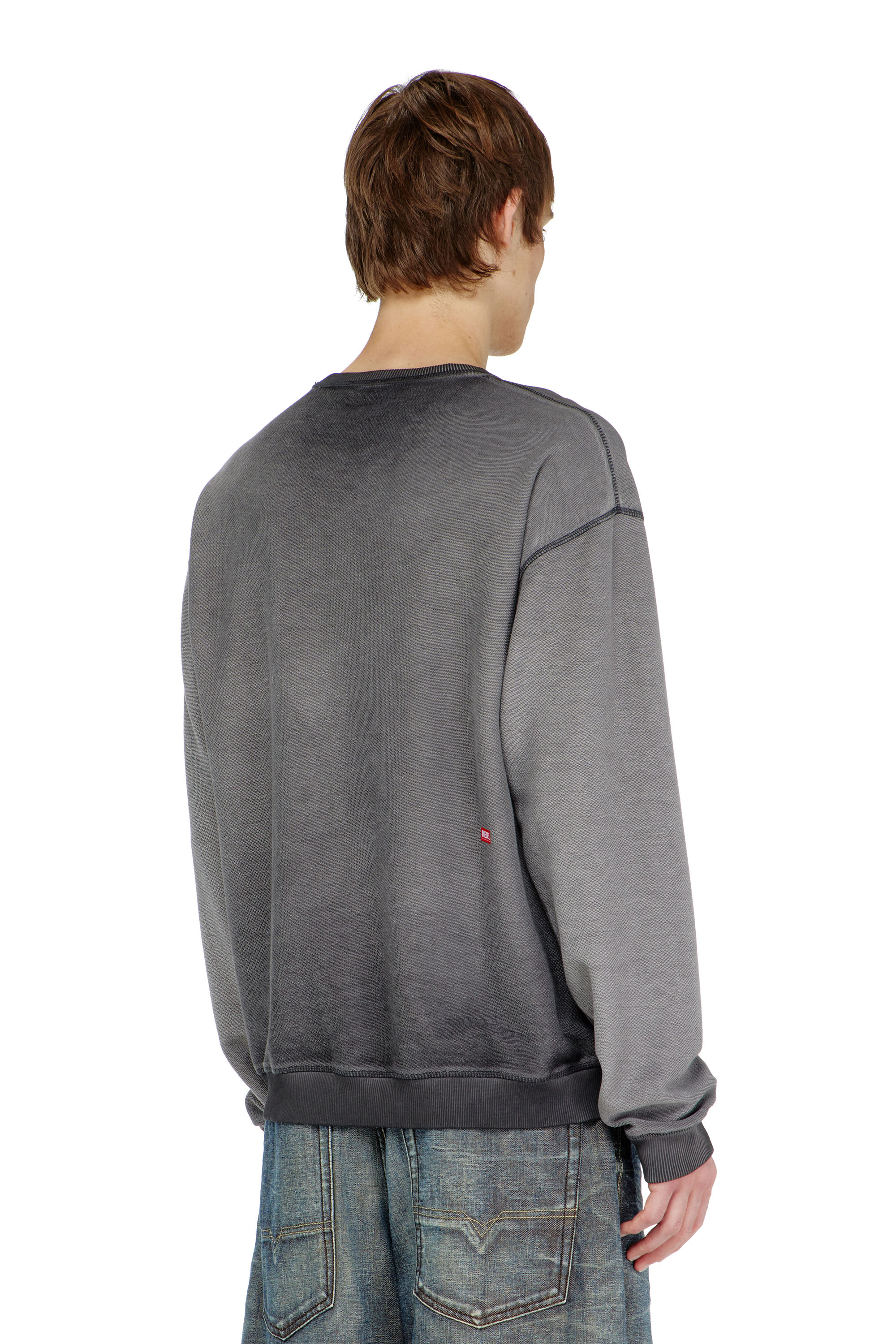 Diesel - S-ARON-RAW, Herren Sweatshirt mit d&eacute;vor&eacute;-Print in null - 4
