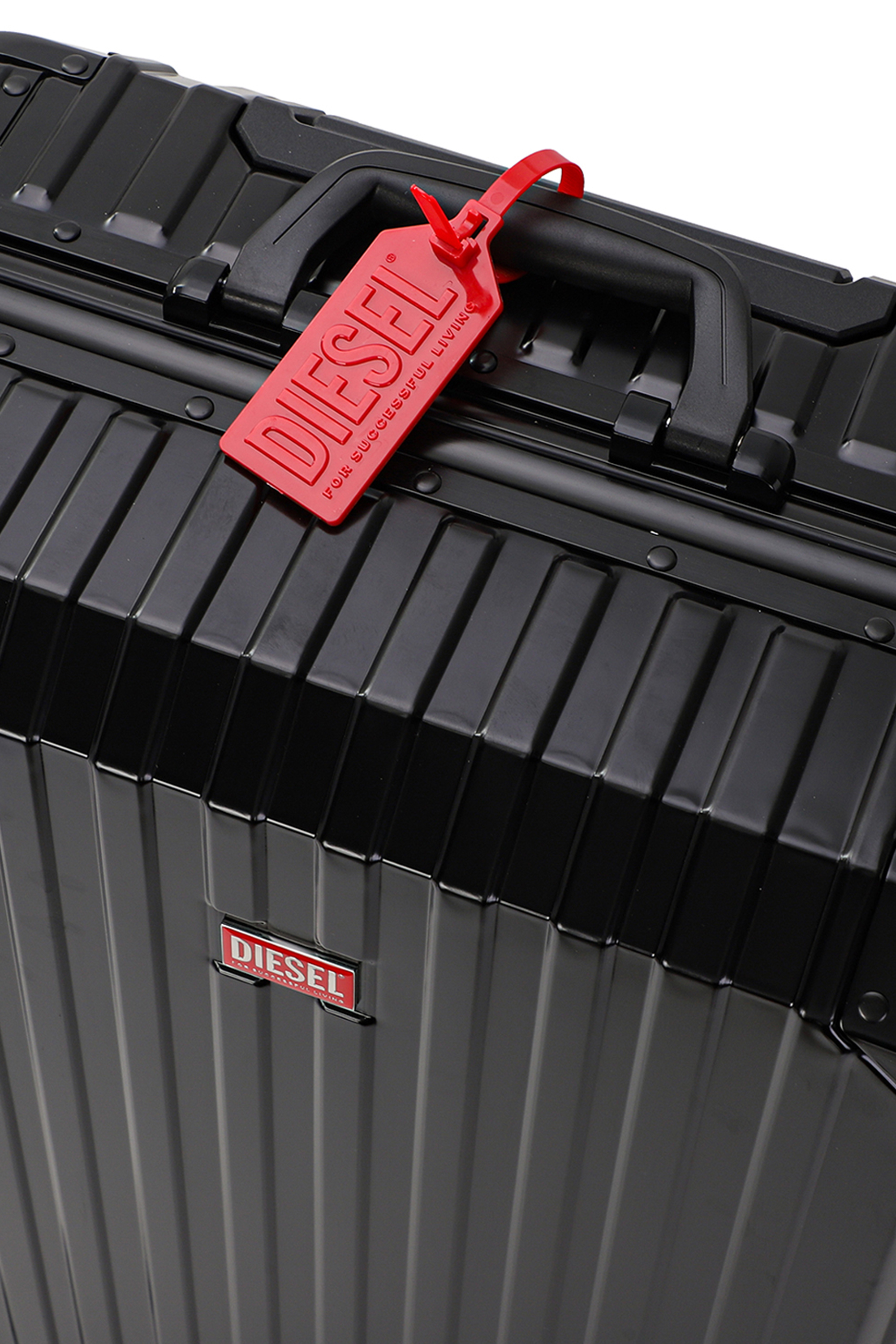 Diesel - DIESEL ALUMINUM TROLLEY- DSL002, Unisex Koffer aus Aluminium Gr&ouml;&szlig;e M in Schwarz - 2