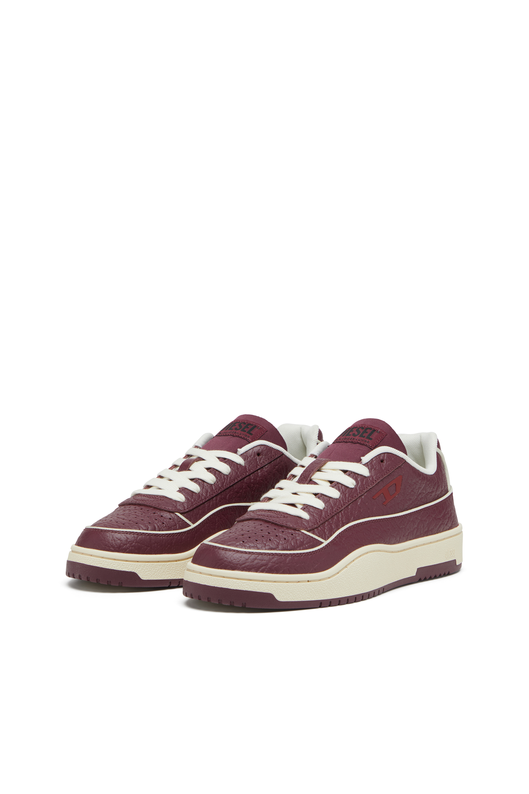 S-TRACKER-D LOW, Burgunderrot Diesel - S-TRACKER-D LOW, Herren S-Tracker-D-Sneakers aus strukturiertem Leder in Burgunderrot - 8