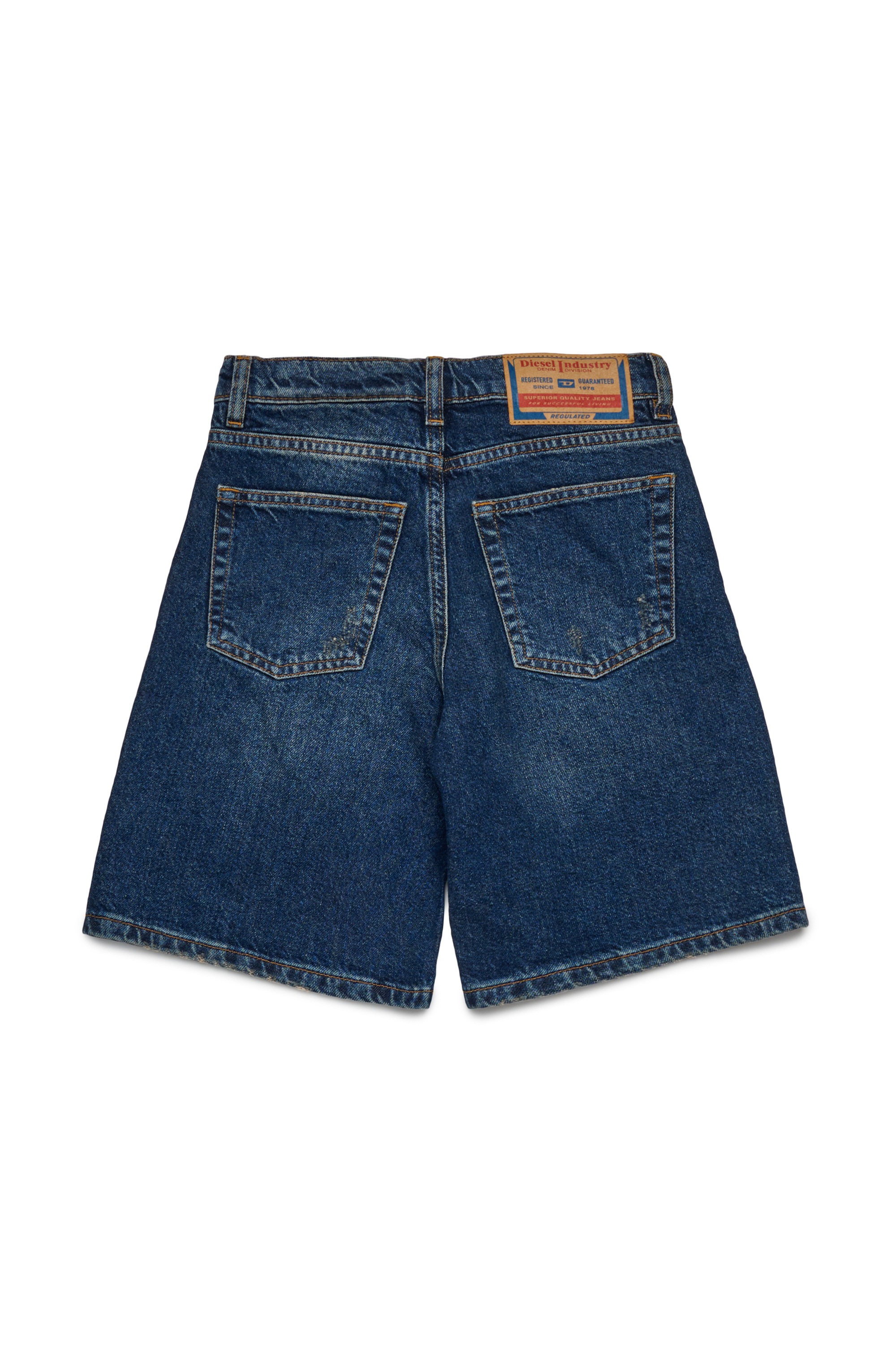 Diesel - D-ARGJX-SHORT-J, Damen Denim-Shorts im Used-Look in Dunkelblau - 2