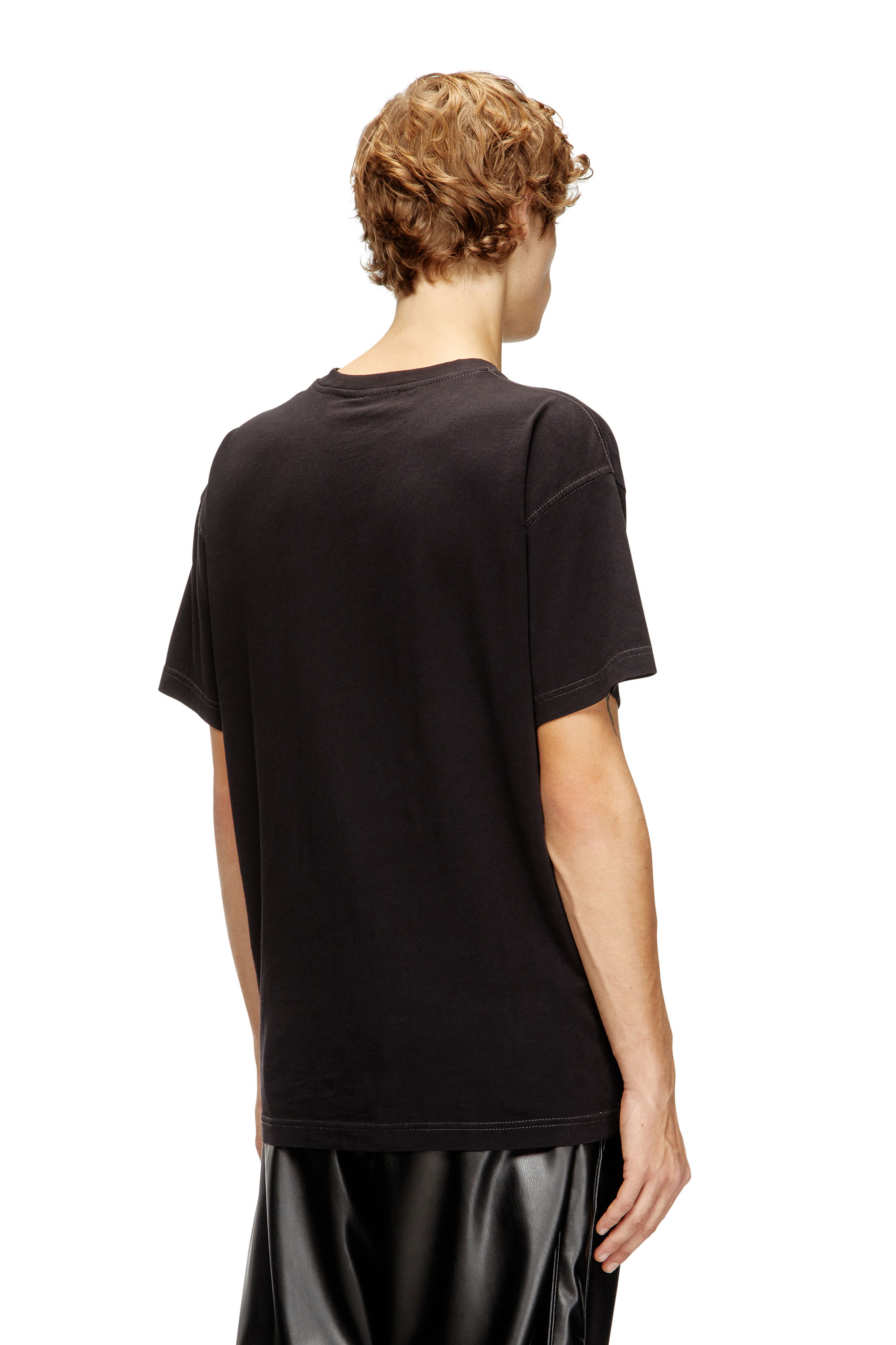 Diesel - T-NORM-V7, Herren Baumwoll-T-Shirt mit Laserdruck in Schwarz - 4