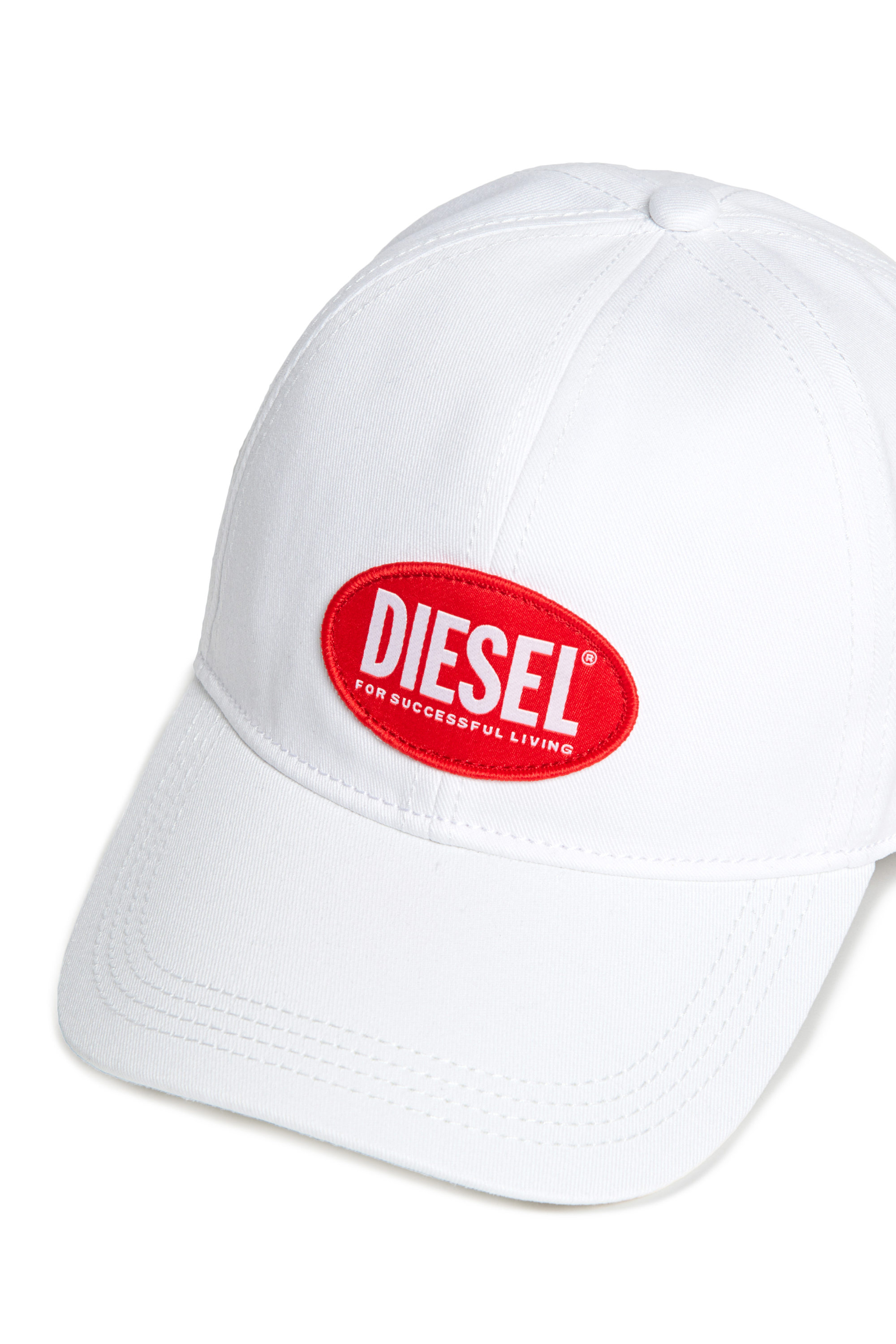 Diesel - FCORRYJACQWASH, Herren Baumwollmütze mit Logo in Weiß - 3