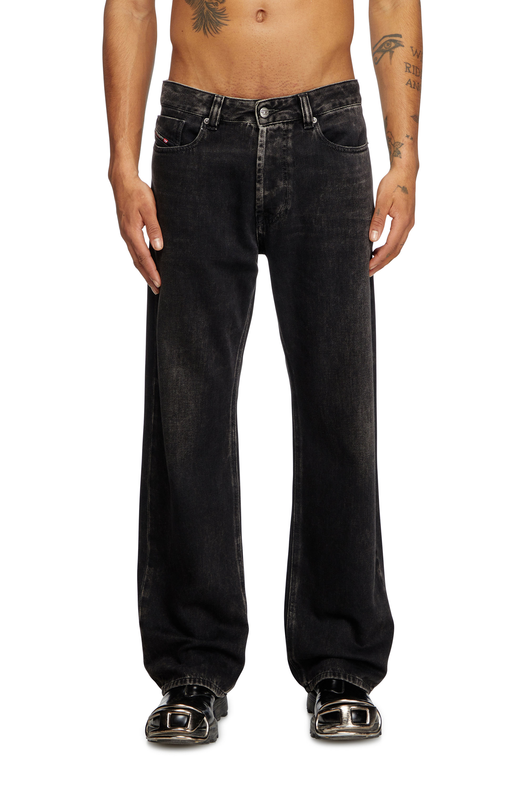 Diesel - Herren Relaxed Jeans 1980 D-Eeper 09J96, Schwarz/Dunkelgrau - 2