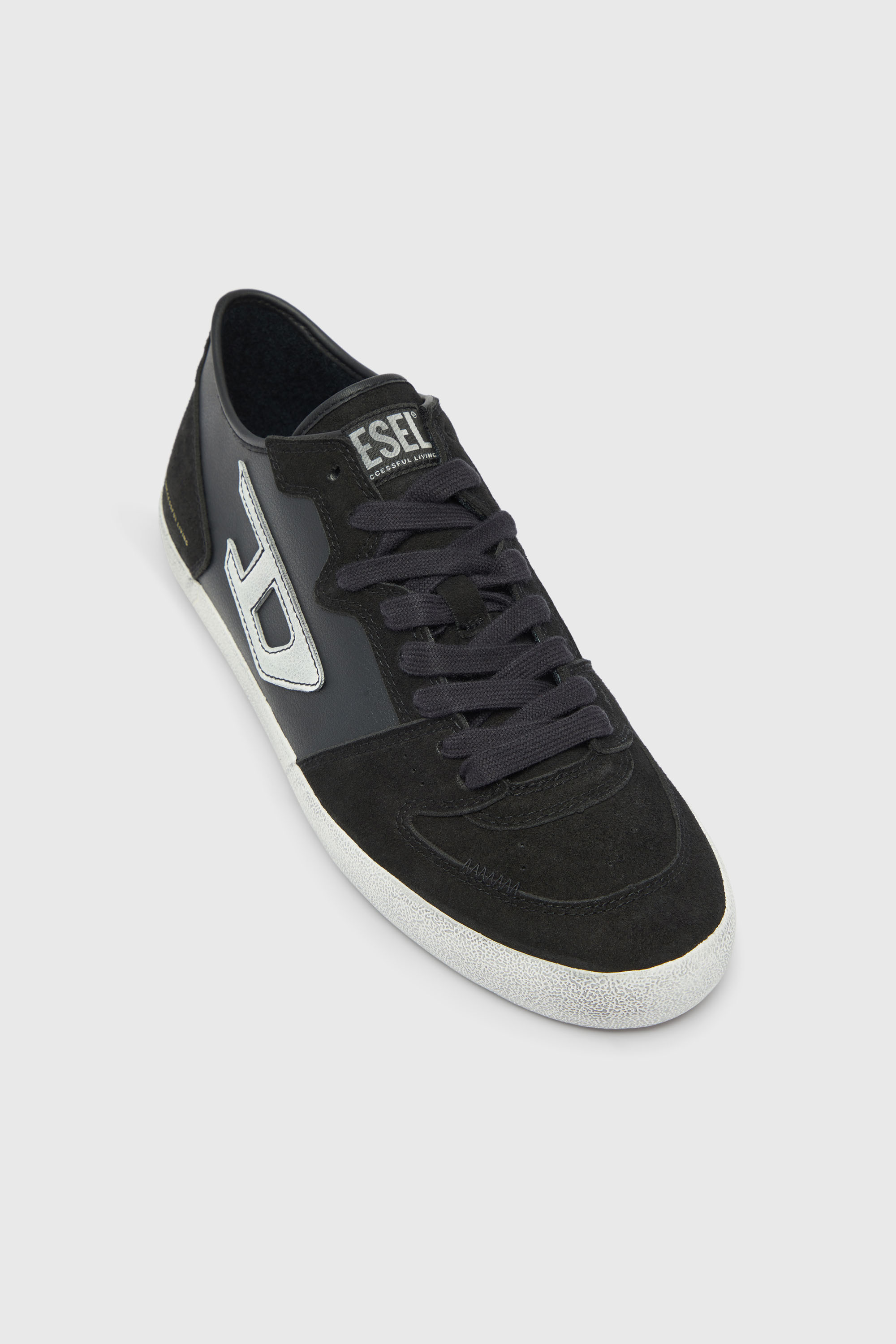 Diesel - S-LEROJI D-2 LOW, Man's S-Leroji-Panelled sneakers with D logo in null - 6