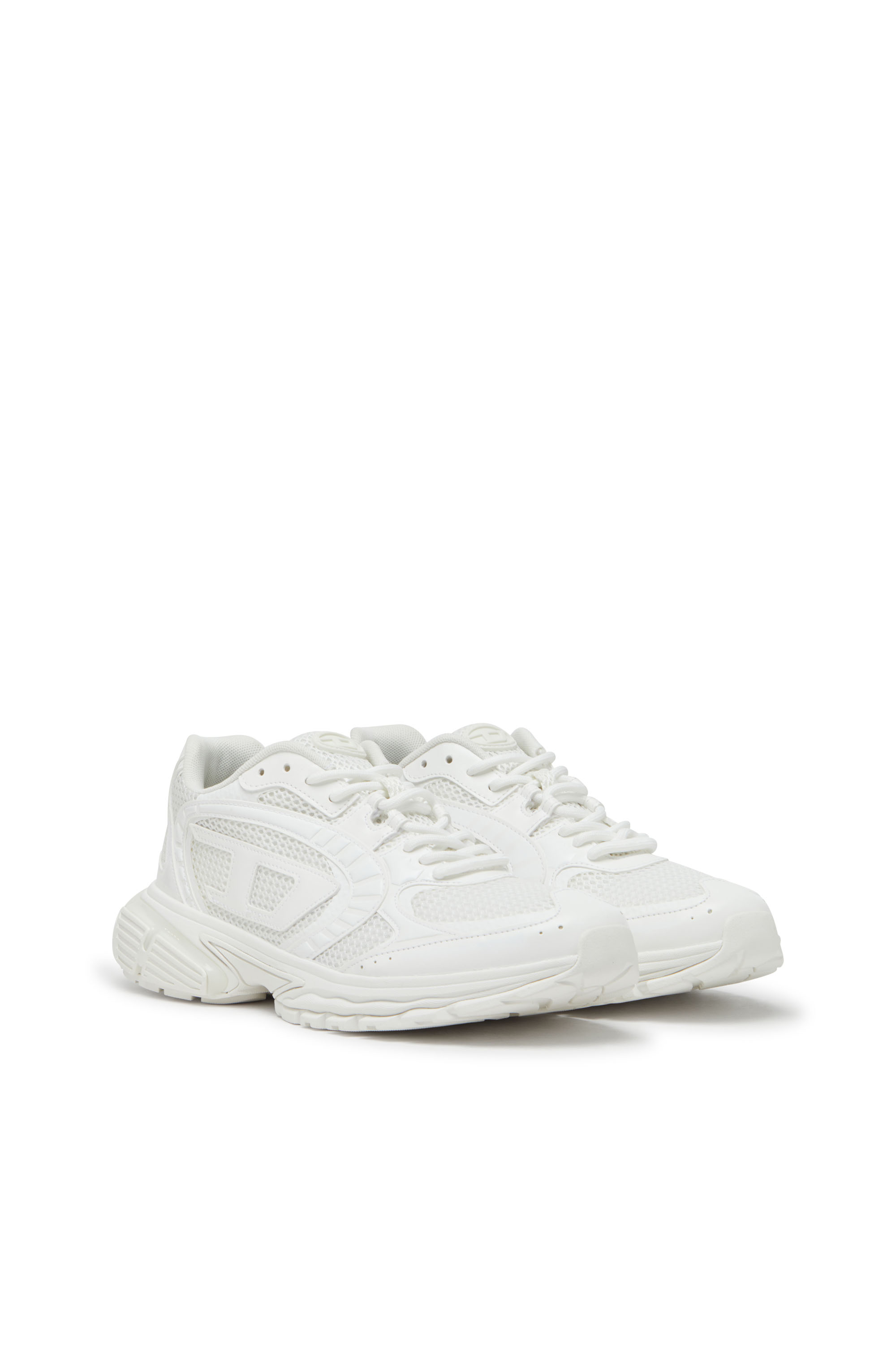 Diesel - S-PRO-V-DENSE LOW W, Woman's Monochrome mesh sneakers with Oval D logo in White - 2