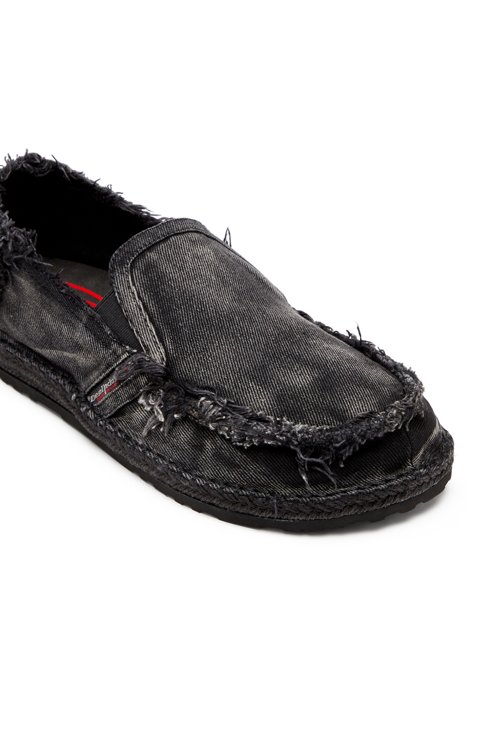 Diesel - D-LUKAS ESP, Herren Loafer-Espadrilles aus vielgetragenem Denim in Schwarz - 7