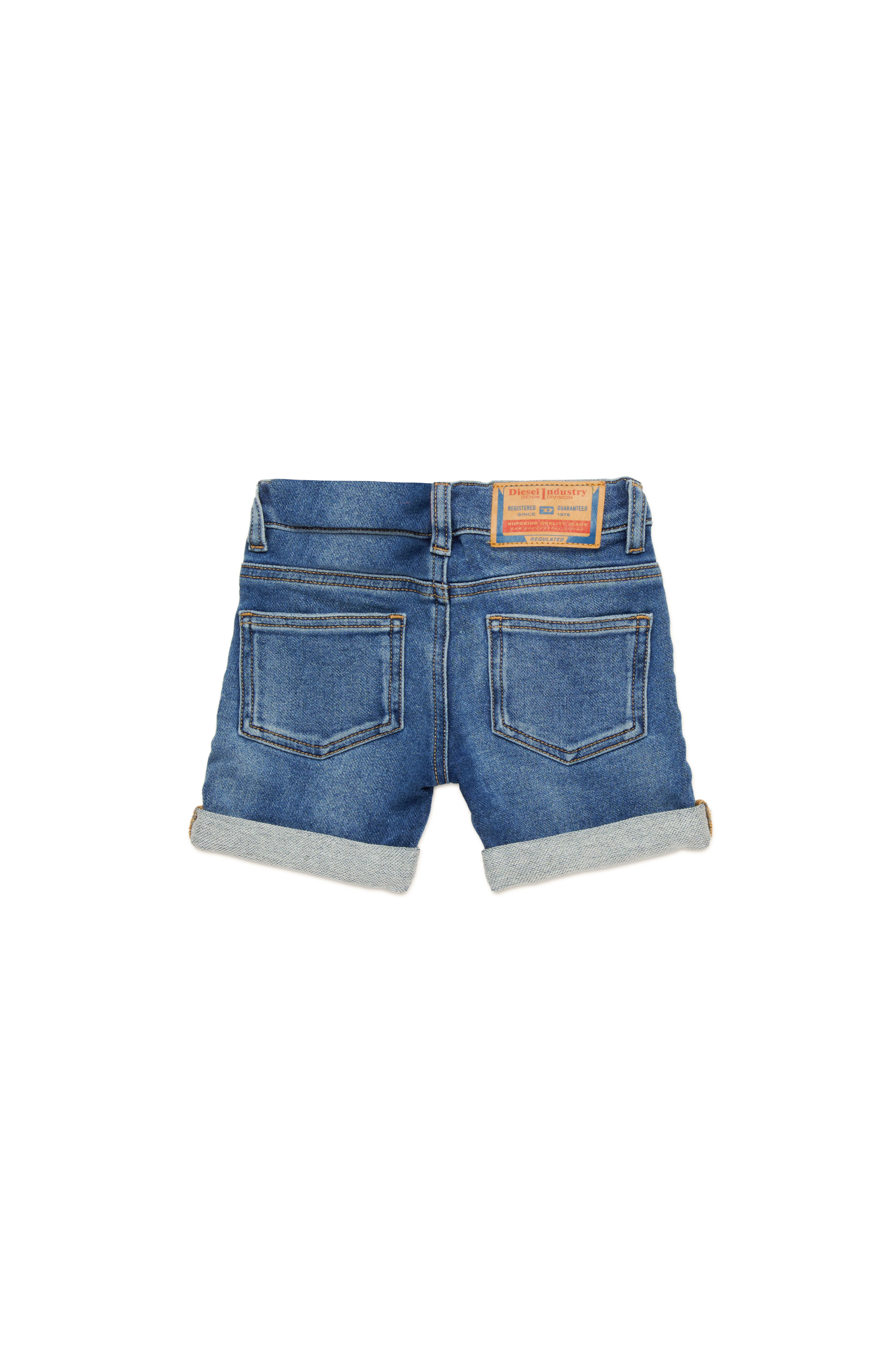 Diesel - PGALLYB JJJ, Unisex Vielgetragene Shorts aus JoggJeans mit Rissen in Mittelblau - 2