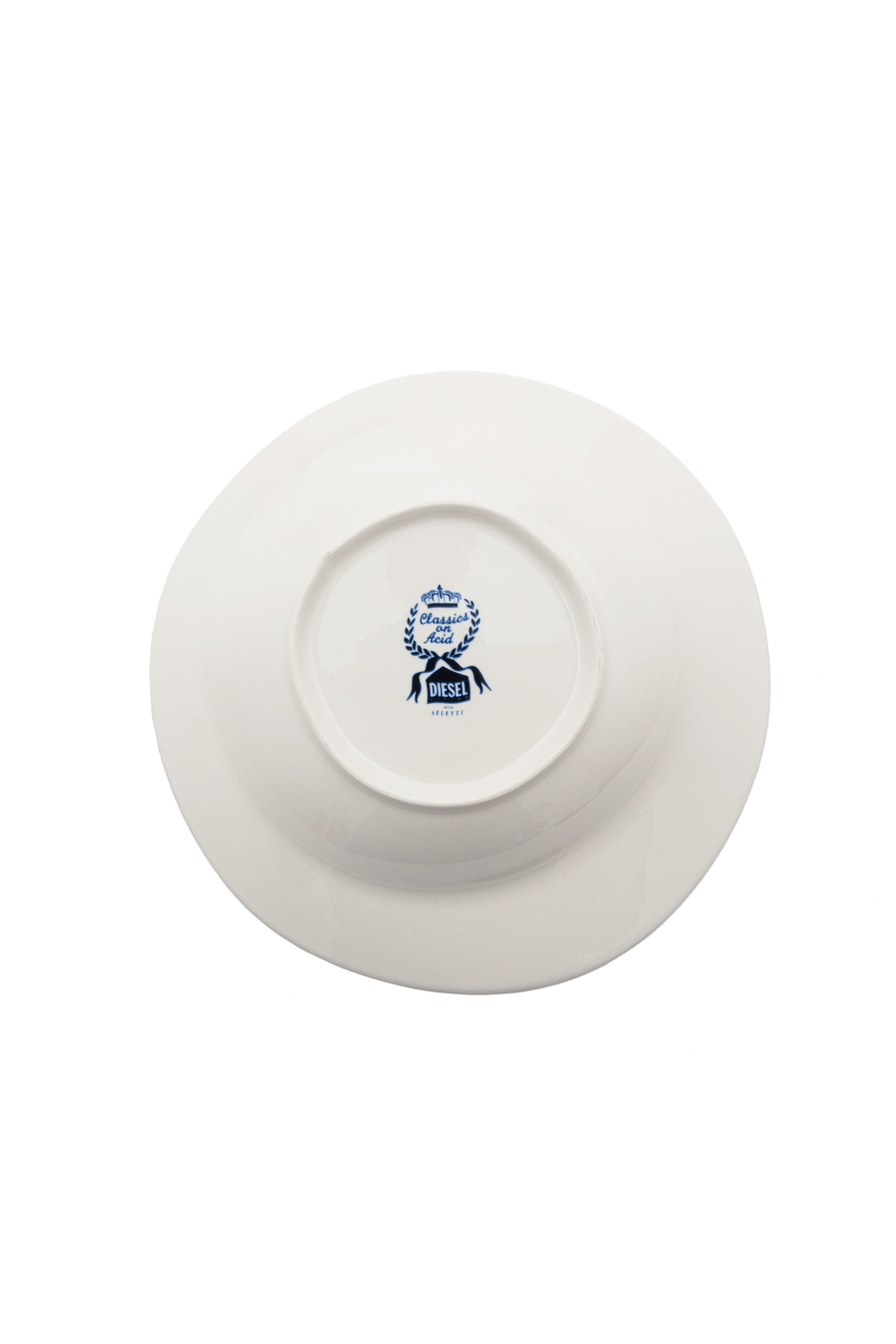 Diesel - 11222 SOUP PLATE IN PORCELAIN "CLASSIC O, Weiss/Blau - Image 2