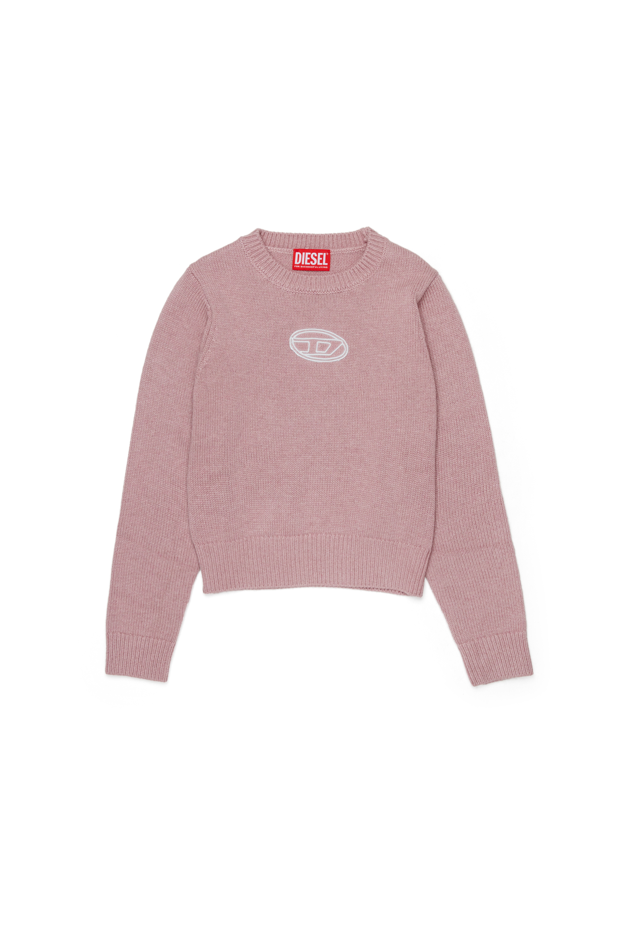 Diesel - KLESSY, Damen Wollmischpullover mit Logo in Rosa - 1