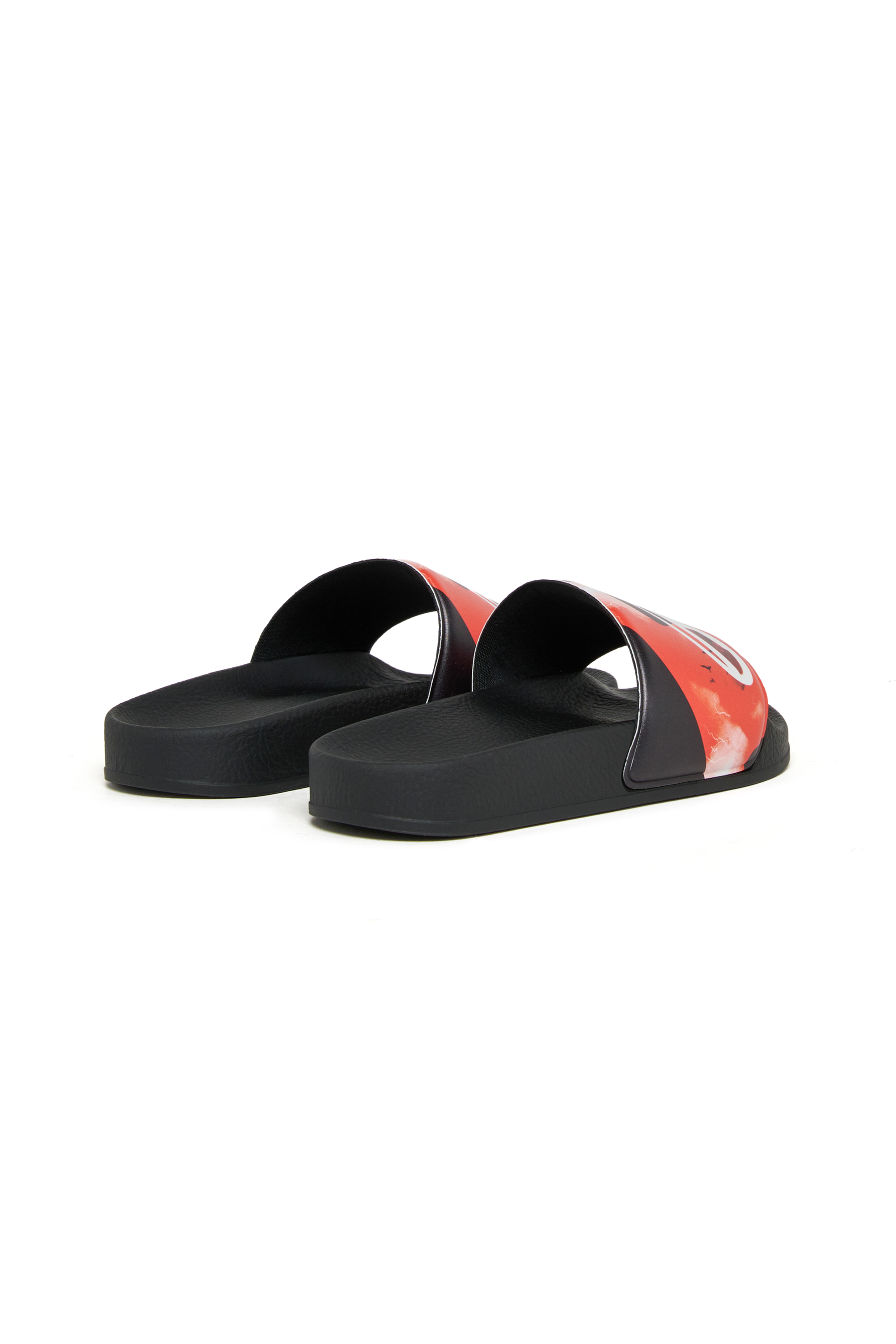 Diesel - SA-BWDIGF, Unisex SA-BWDIGF-Slides mit verzogenem Logo in Schwarz - 3