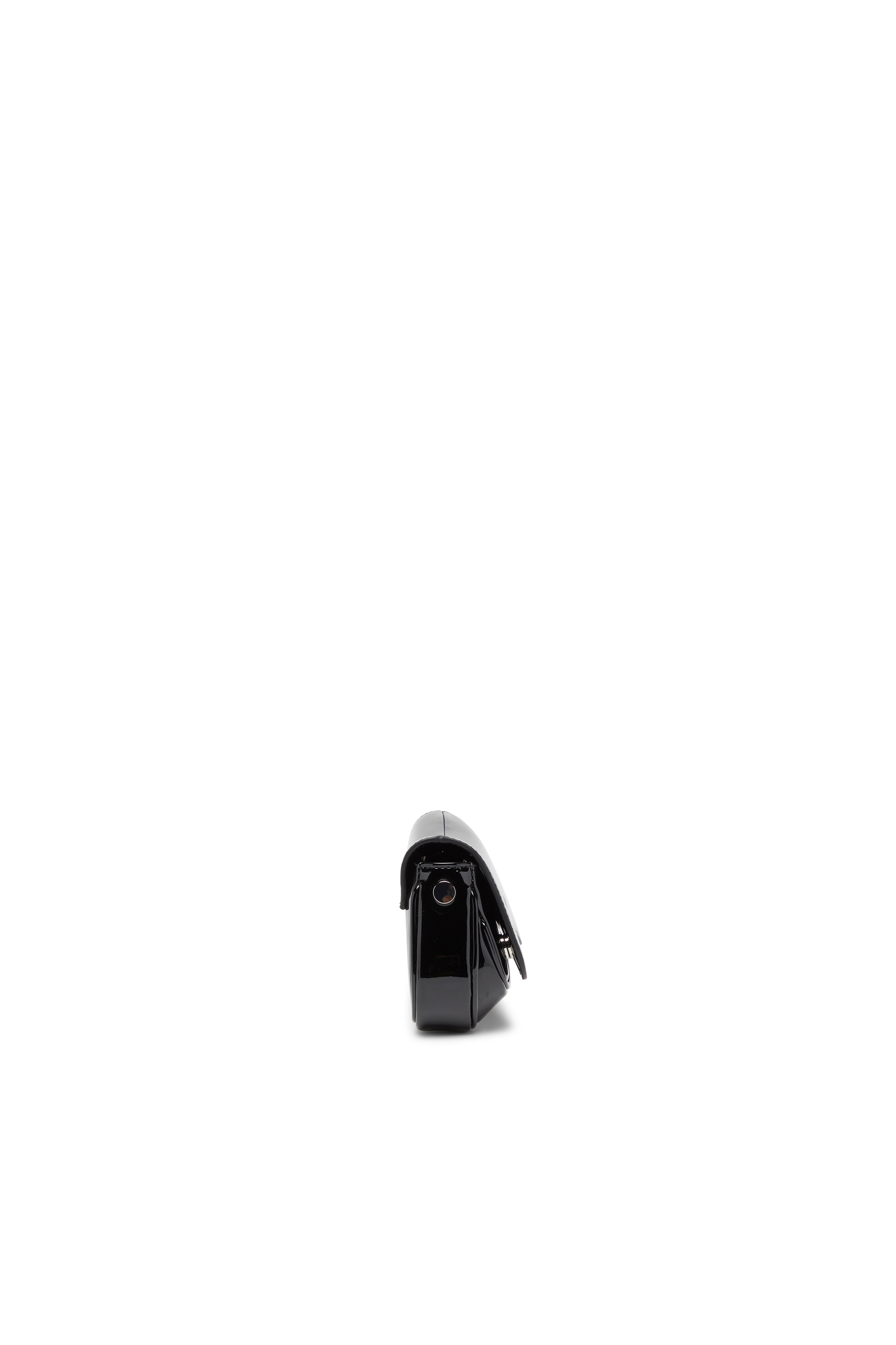 Diesel - PLAY CROSSBODY XS, Damen Play-Kleine Umhängetasche aus glänzendem PU in Schwarz/Flash mirror - 4