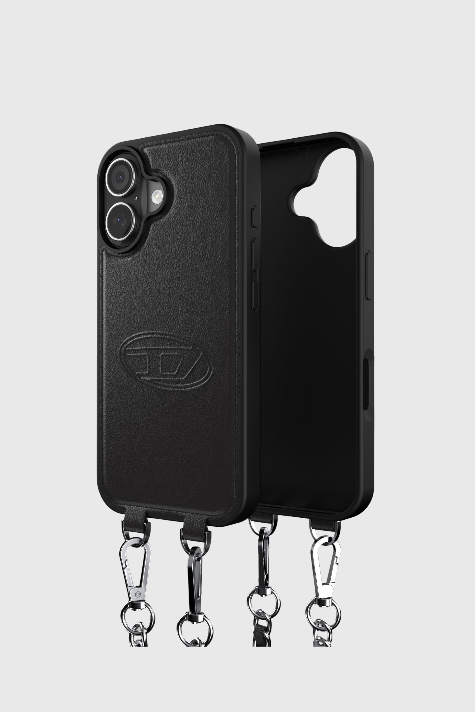 Diesel - 60661 MOULDED CASE, Unisex Oval D H&uuml;lle mit Handschlaufe und MagSafe f&uuml;r iPhone 17 in Schwarz - 1