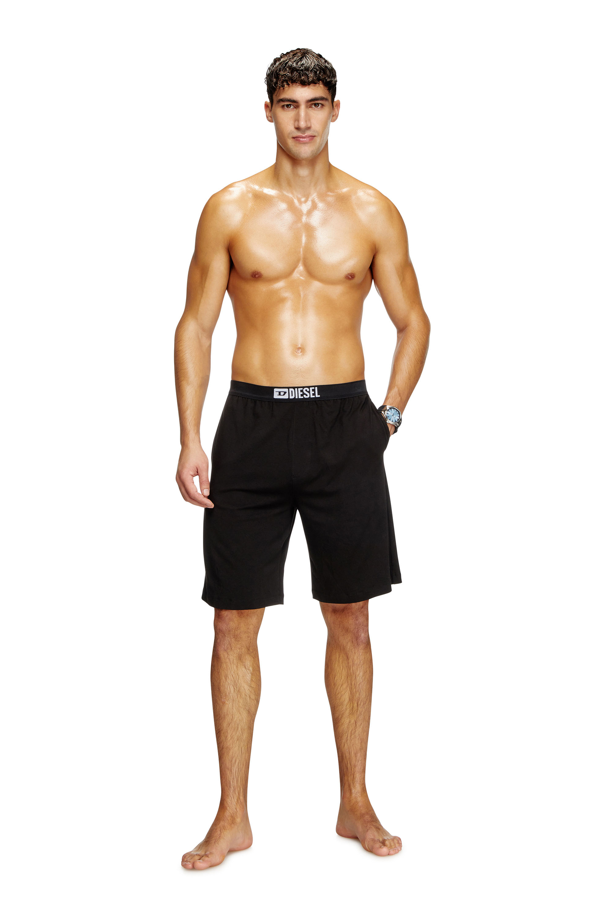 Diesel - ADAM-D-BOX, Herren Extralange Boxershorts in Schwarz - 1