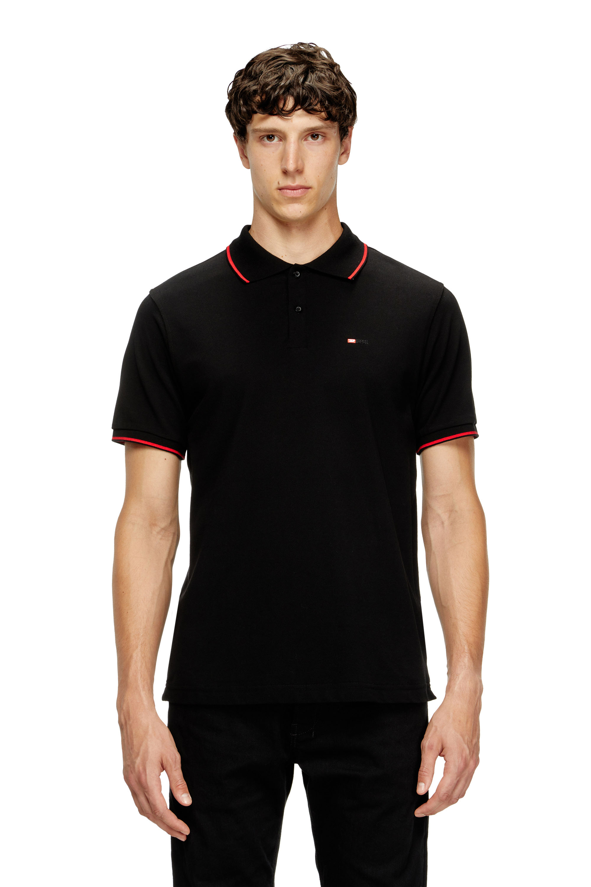 Diesel - T-FERRY-MICRODIV, Herren Poloshirt mit Diesel-Microstickerei in Schwarz - 3
