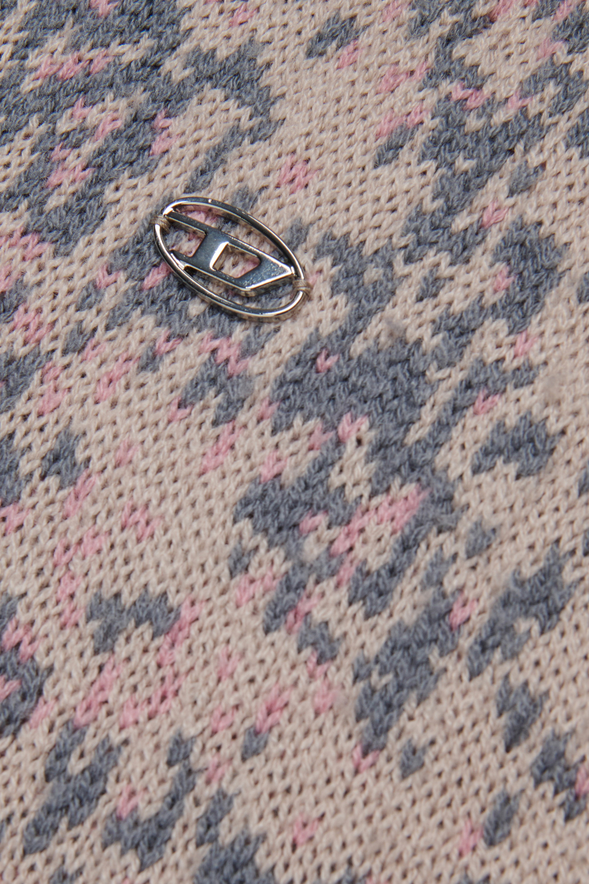 Diesel - DIAMA, Damen Wollkleid mit V-Ausschnitt in Rosa - 4