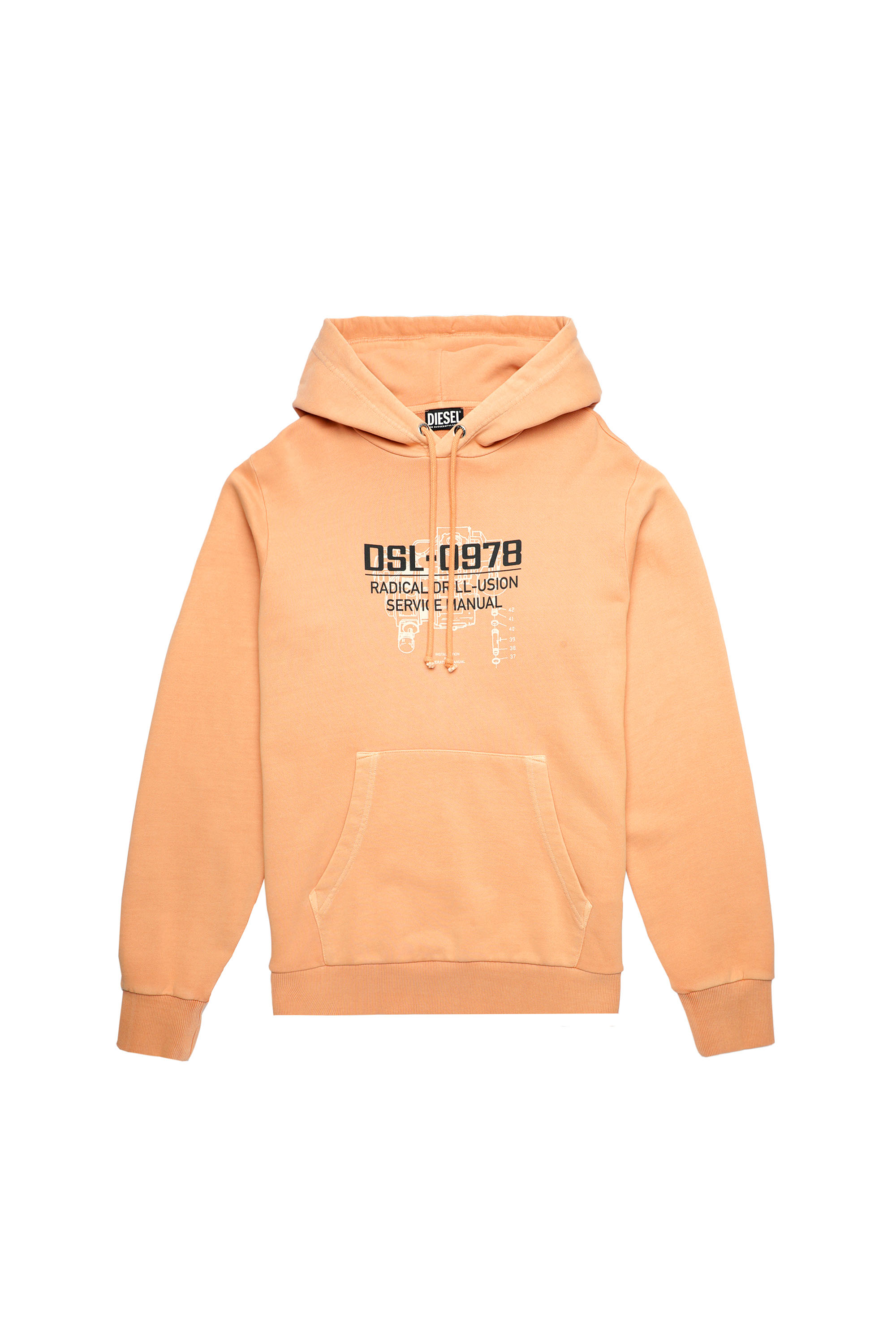 S-GIRK-HOOD-B3, Orange - Sweatshirts