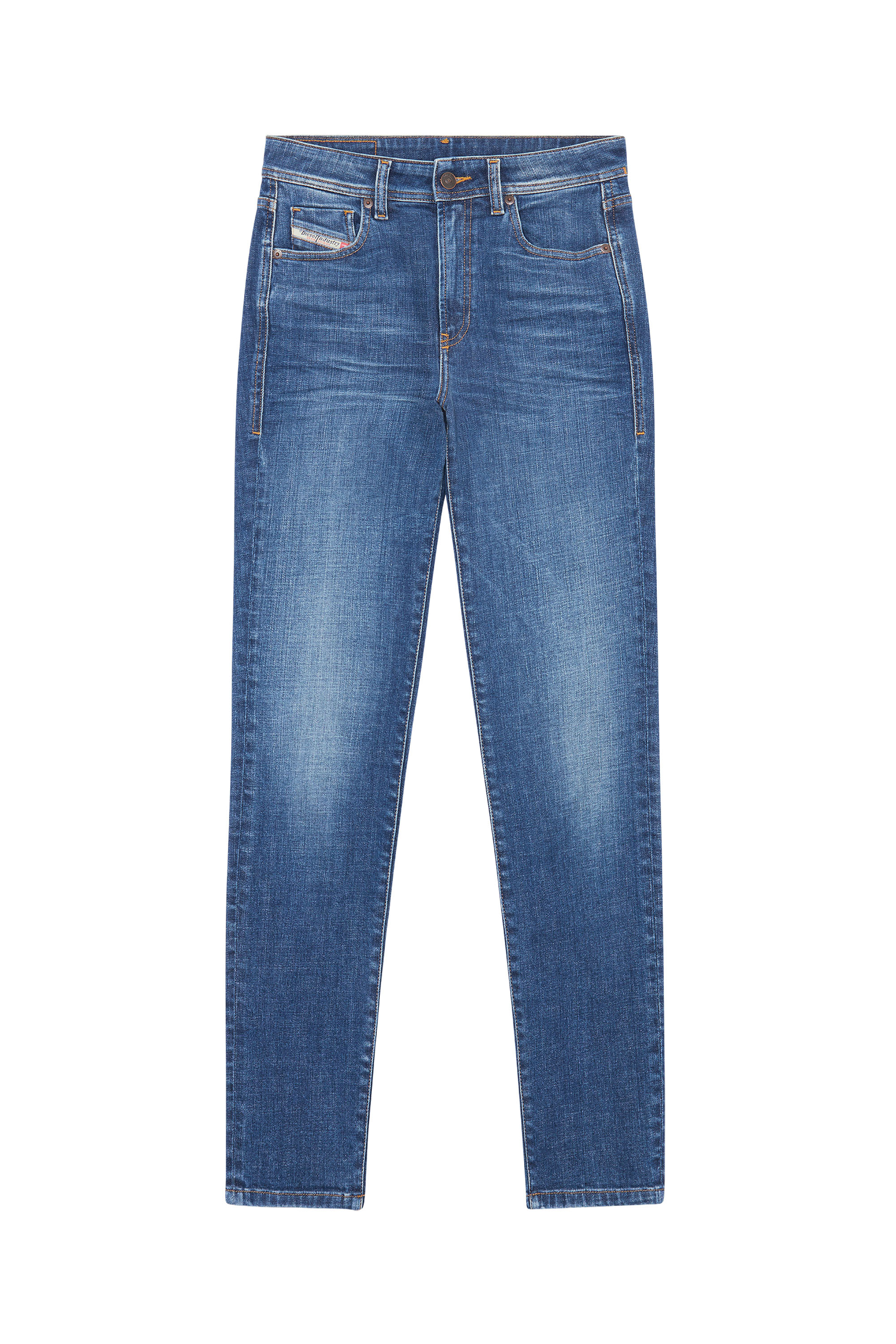 2004 09D46 Tapered Jeans, Mittelblau - Jeans