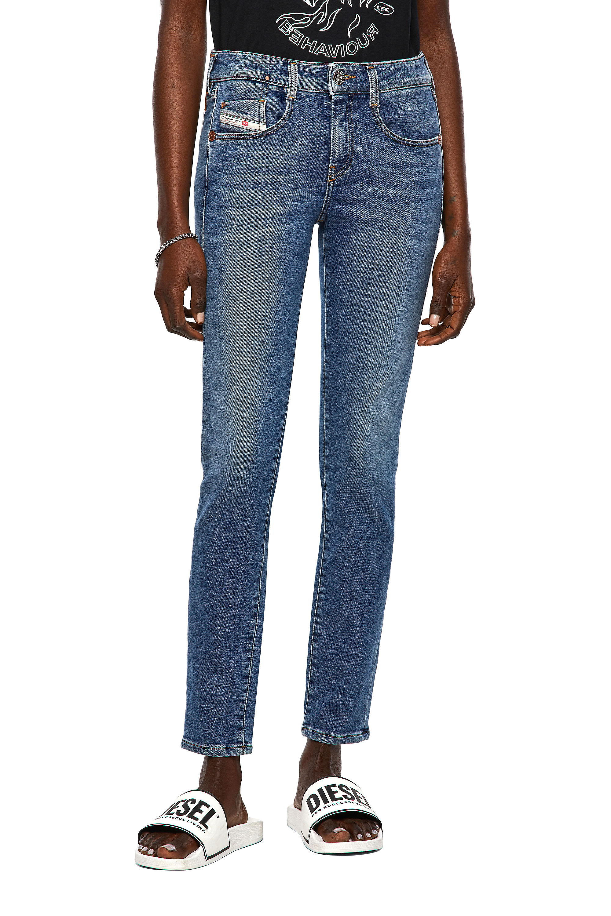 D-Ollies JoggJeans® 069XA, Mittelblau - Jeans