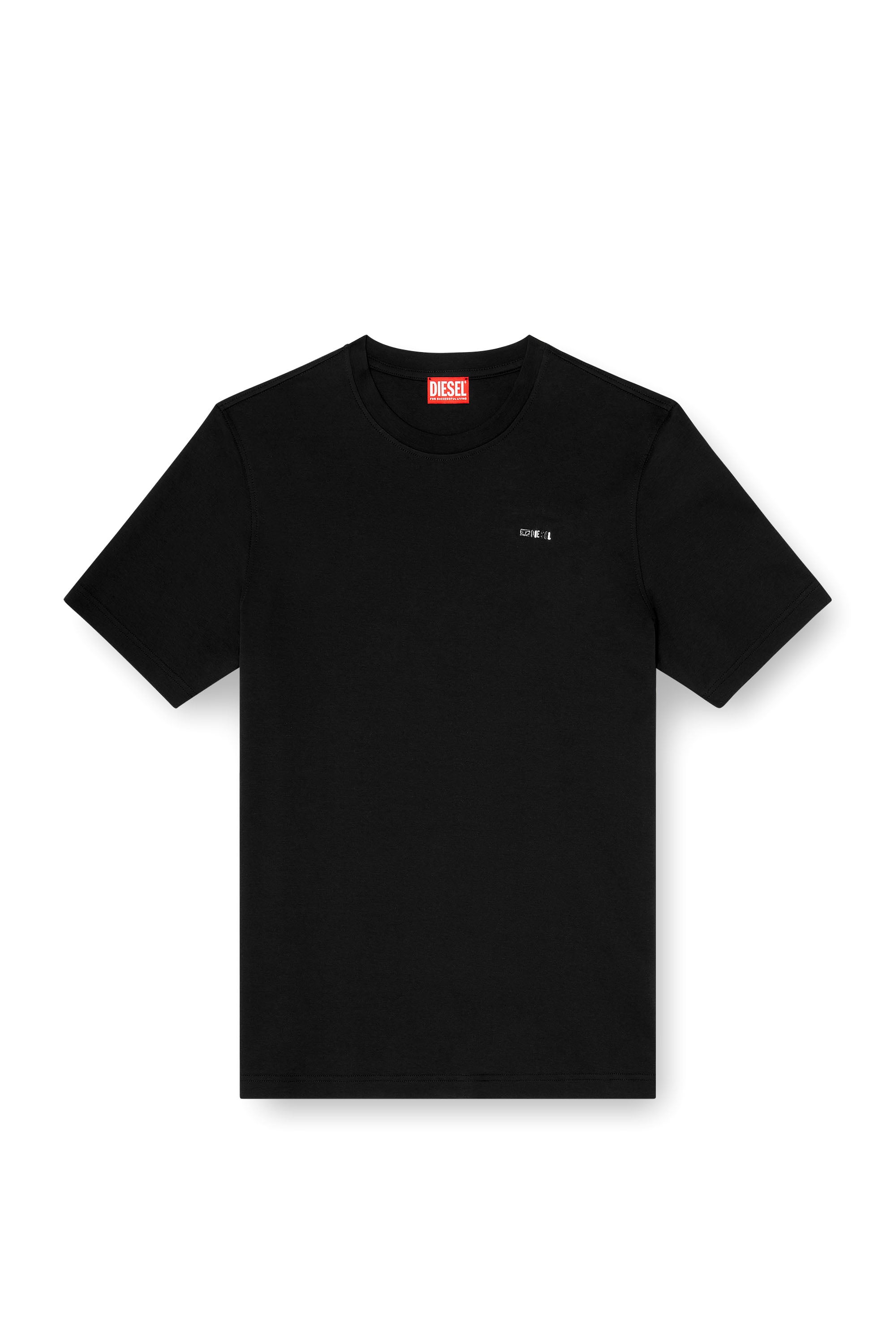 Diesel - T-ADJUST-MET, Herren Baumwoll-T-Shirt mit kleinem Logo auf der Brust in Schwarz - 3