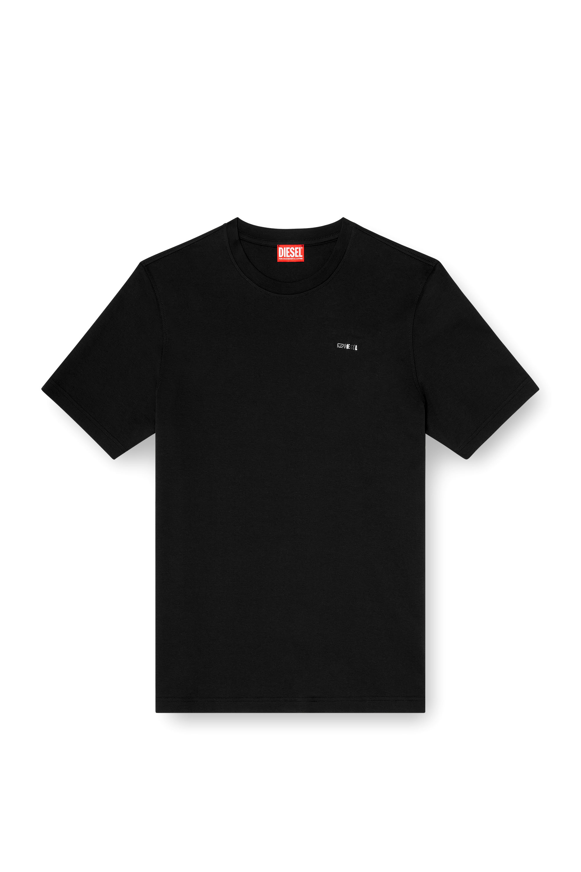 Diesel - T-ADJUST-MET, Herren Baumwoll-T-Shirt mit kleinem Logo auf der Brust in Schwarz - 2